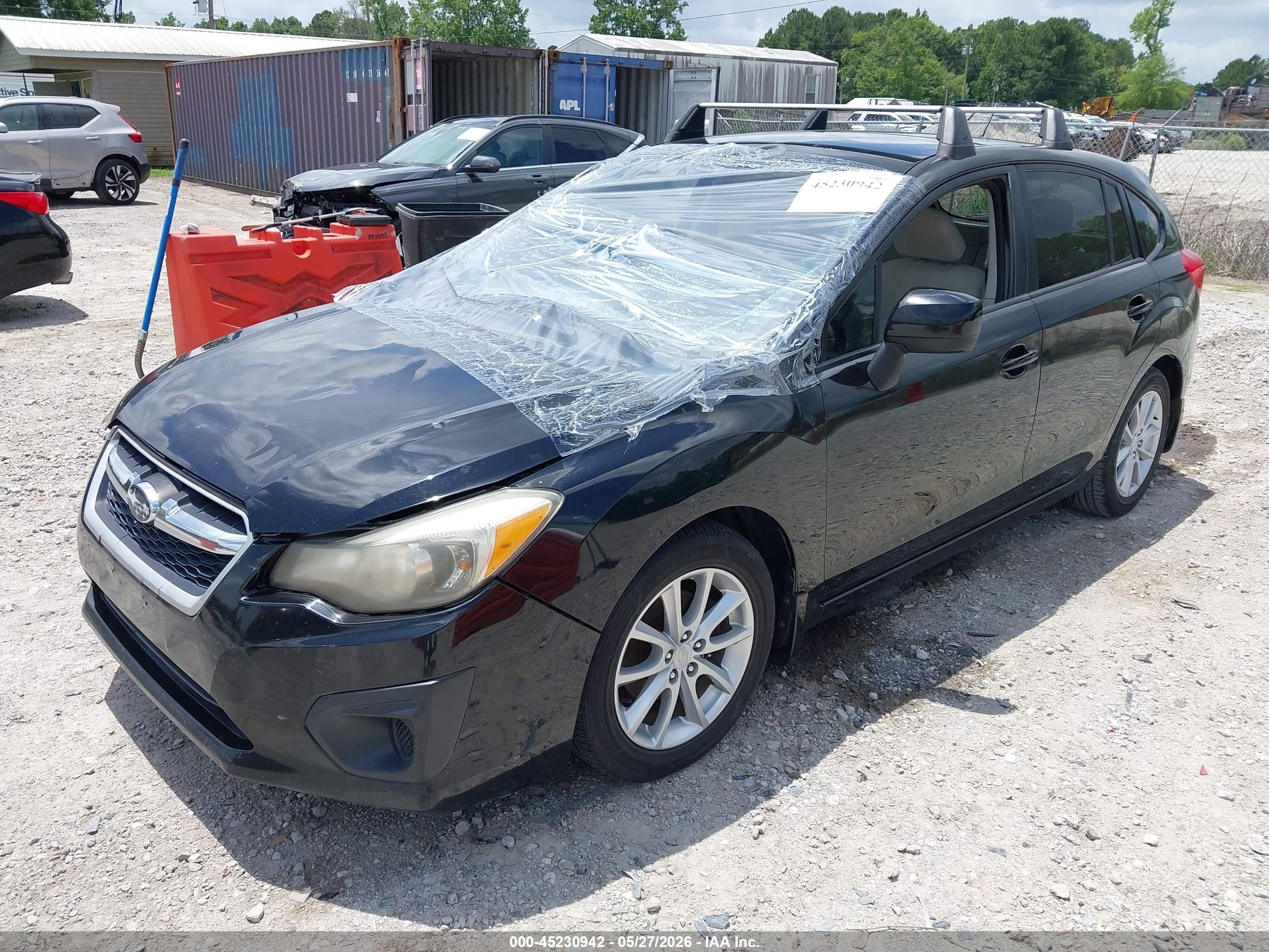2012 Subaru Impreza 2.0i Premium Black vin: JF1GPAC6XCH208673