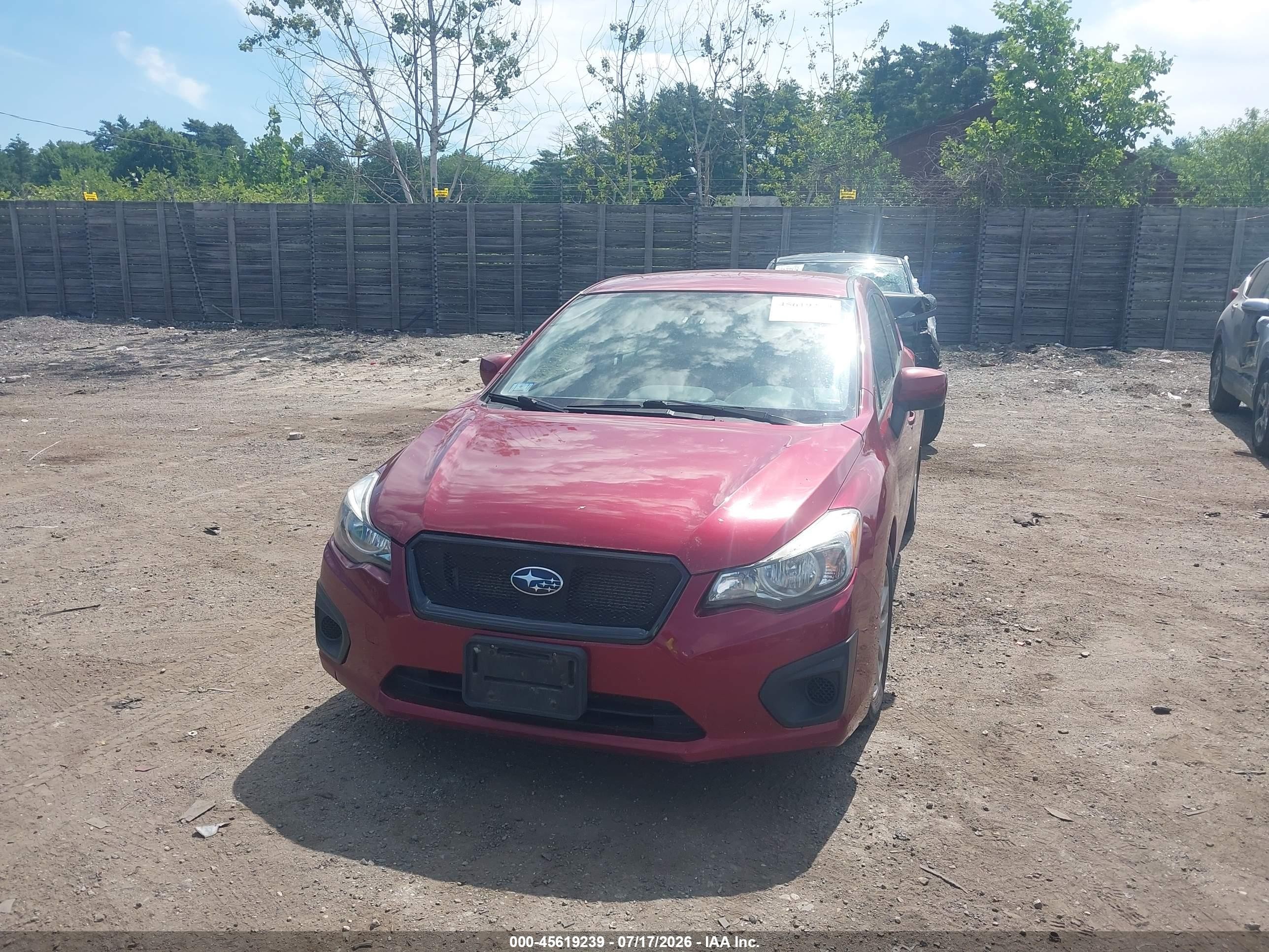 2013 Subaru Impreza 2.0i Premium Red vin: JF1GPAC6XD2217684