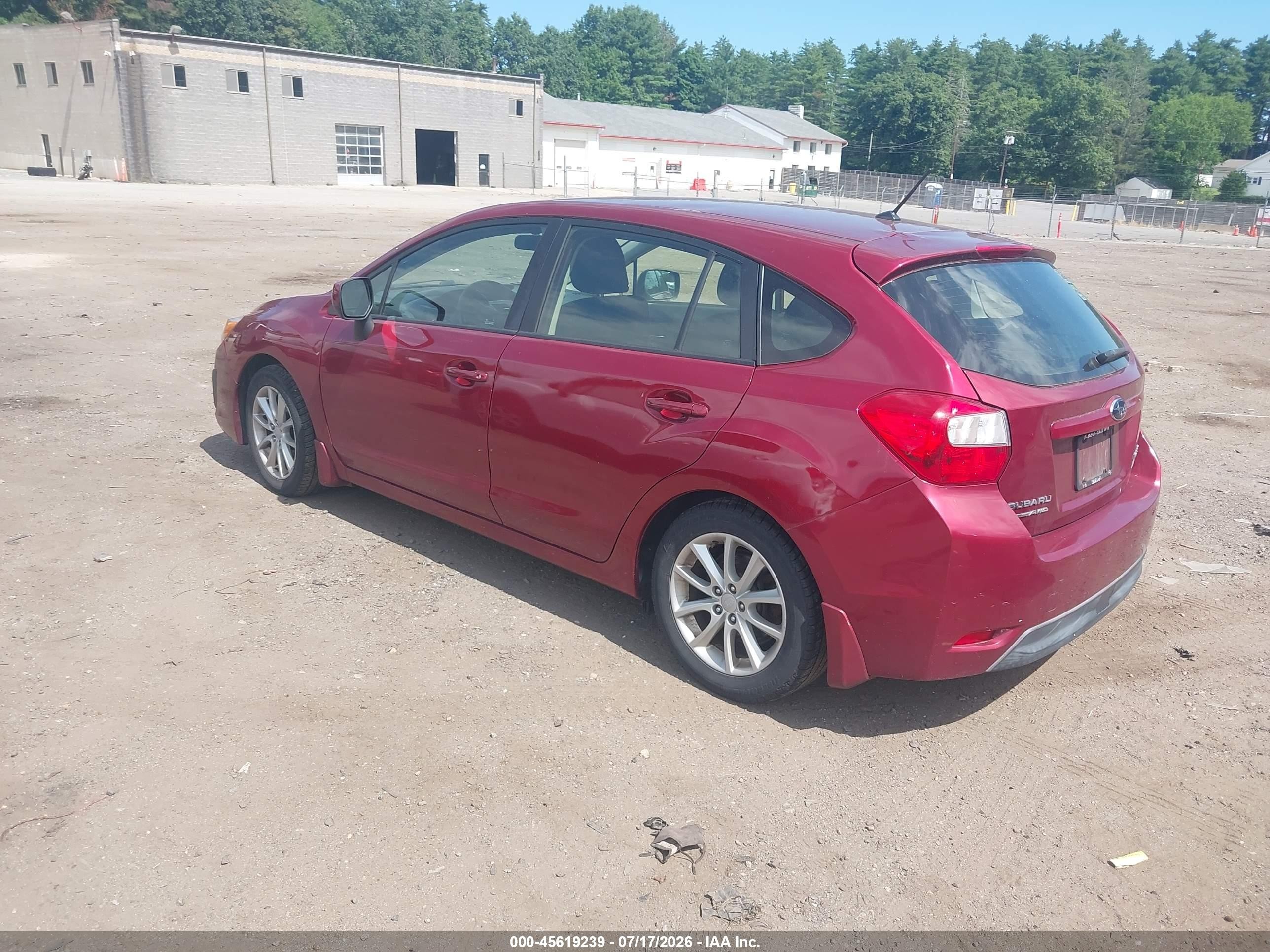 2013 Subaru Impreza 2.0i Premium Red vin: JF1GPAC6XD2217684