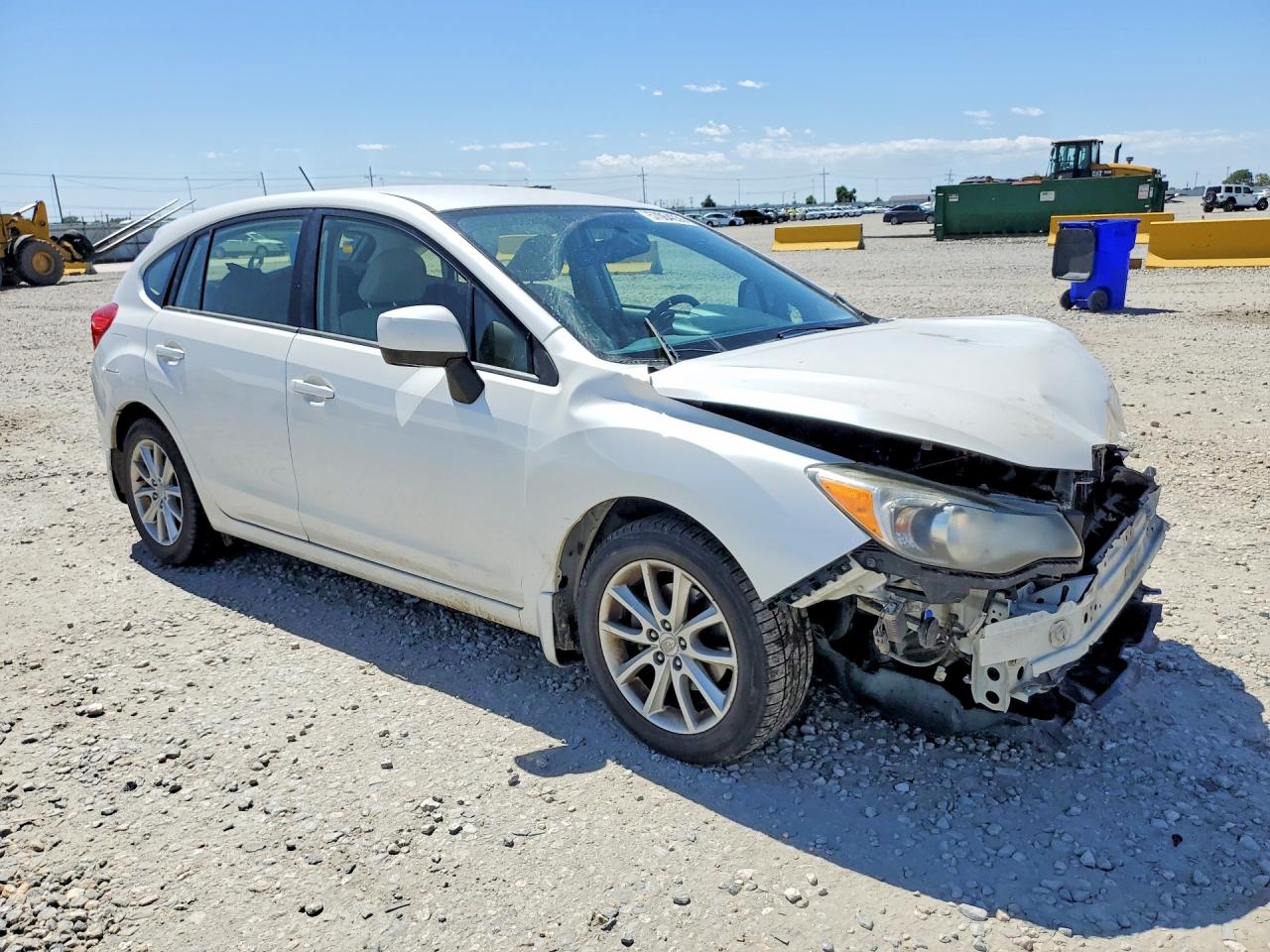 2013 Subaru Impreza Premium White vin: JF1GPAC6XD2879958