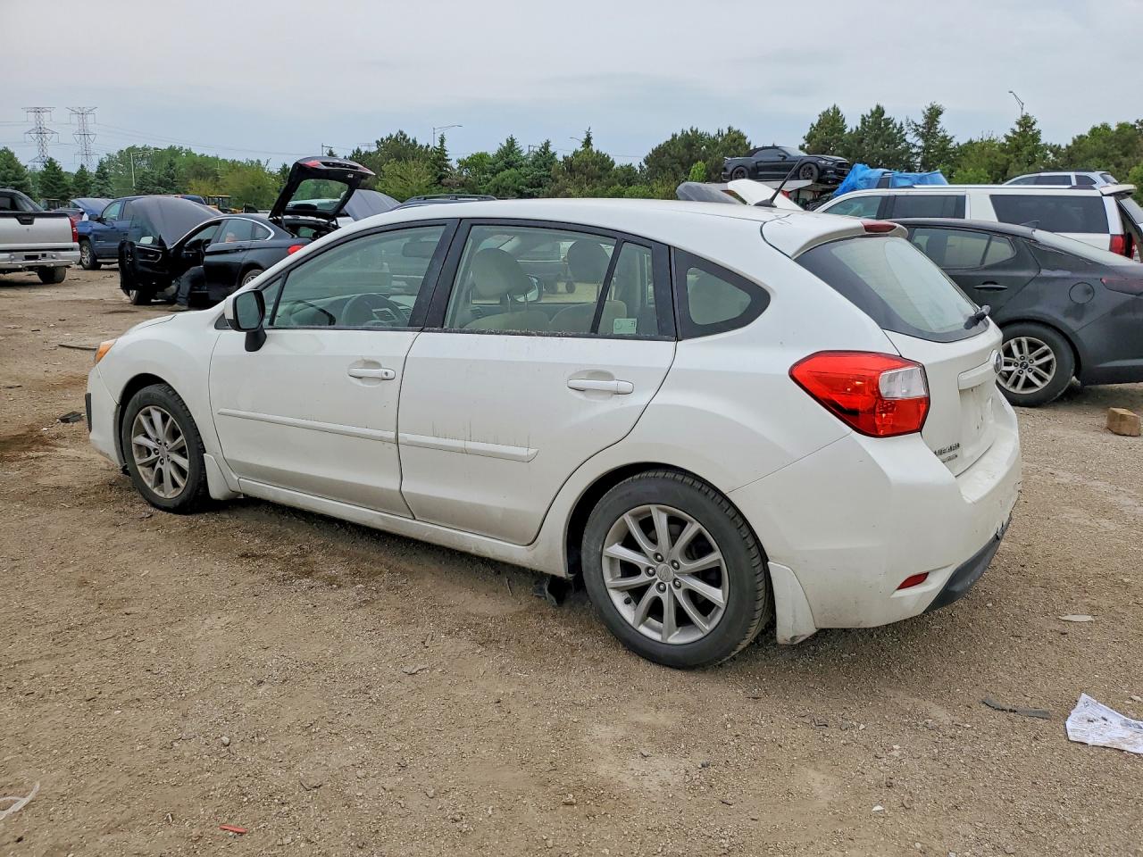 2013 Subaru Impreza Premium White vin: JF1GPAC6XDH821023