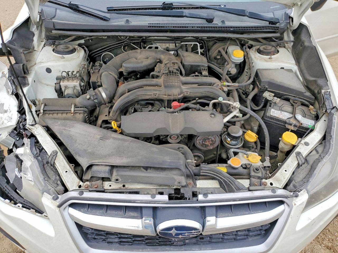2013 Subaru Impreza Premium White vin: JF1GPAC6XDH821023