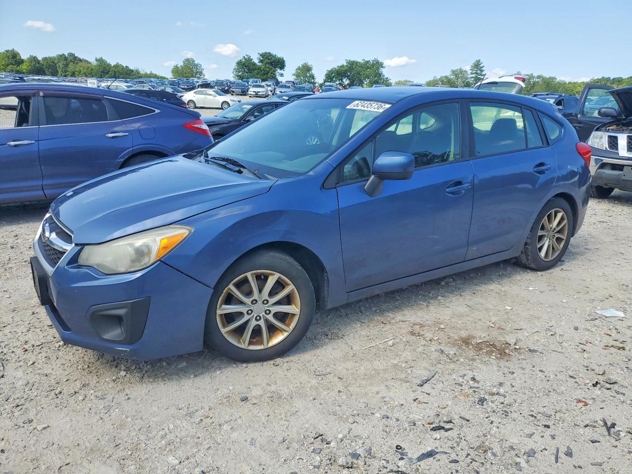 2013 Subaru Impreza Premium Blue vin: JF1GPAC6XDH838808