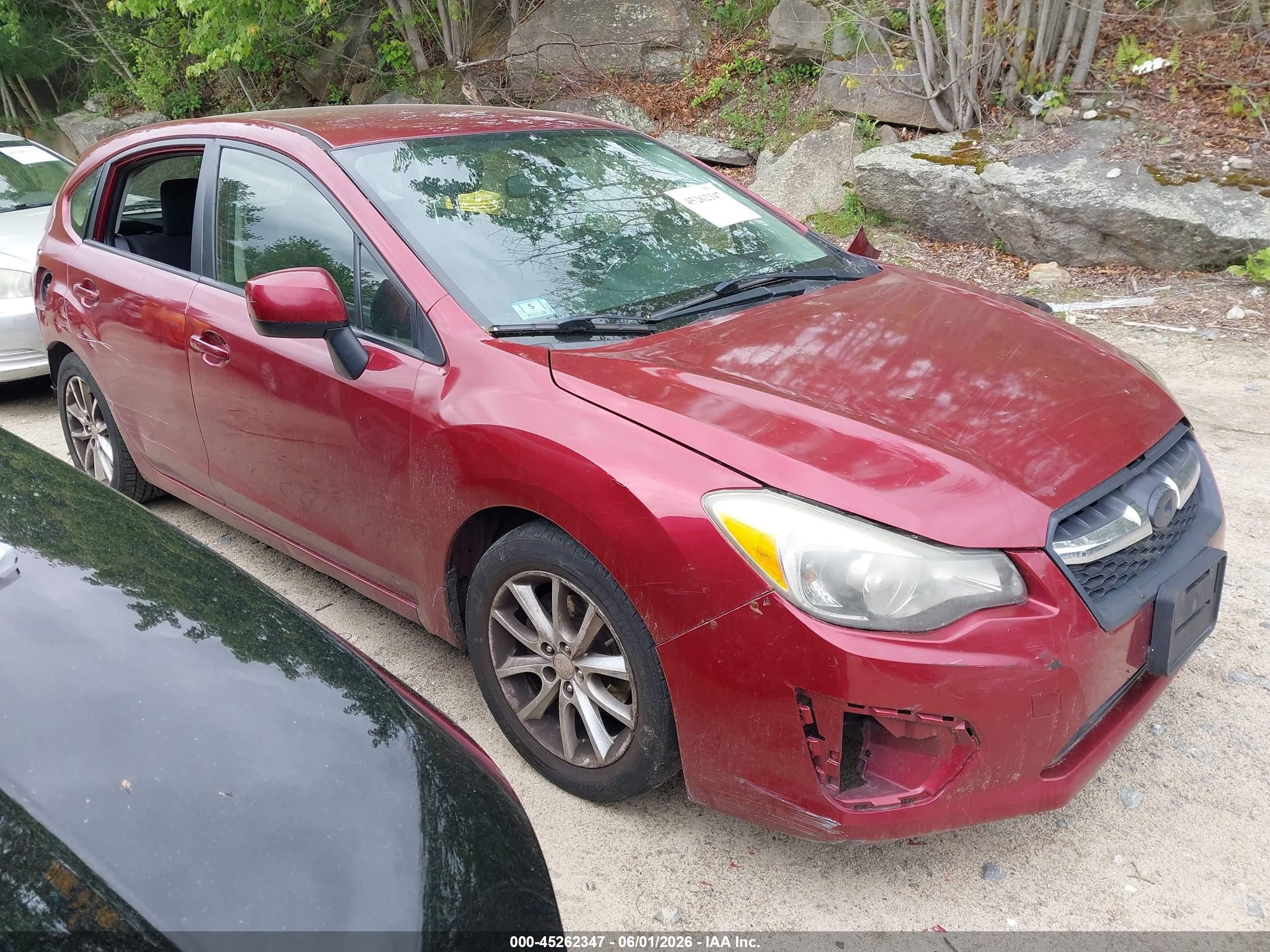 2013 Subaru Impreza 2.0i Premium Burgundy vin: JF1GPAC6XDH845113