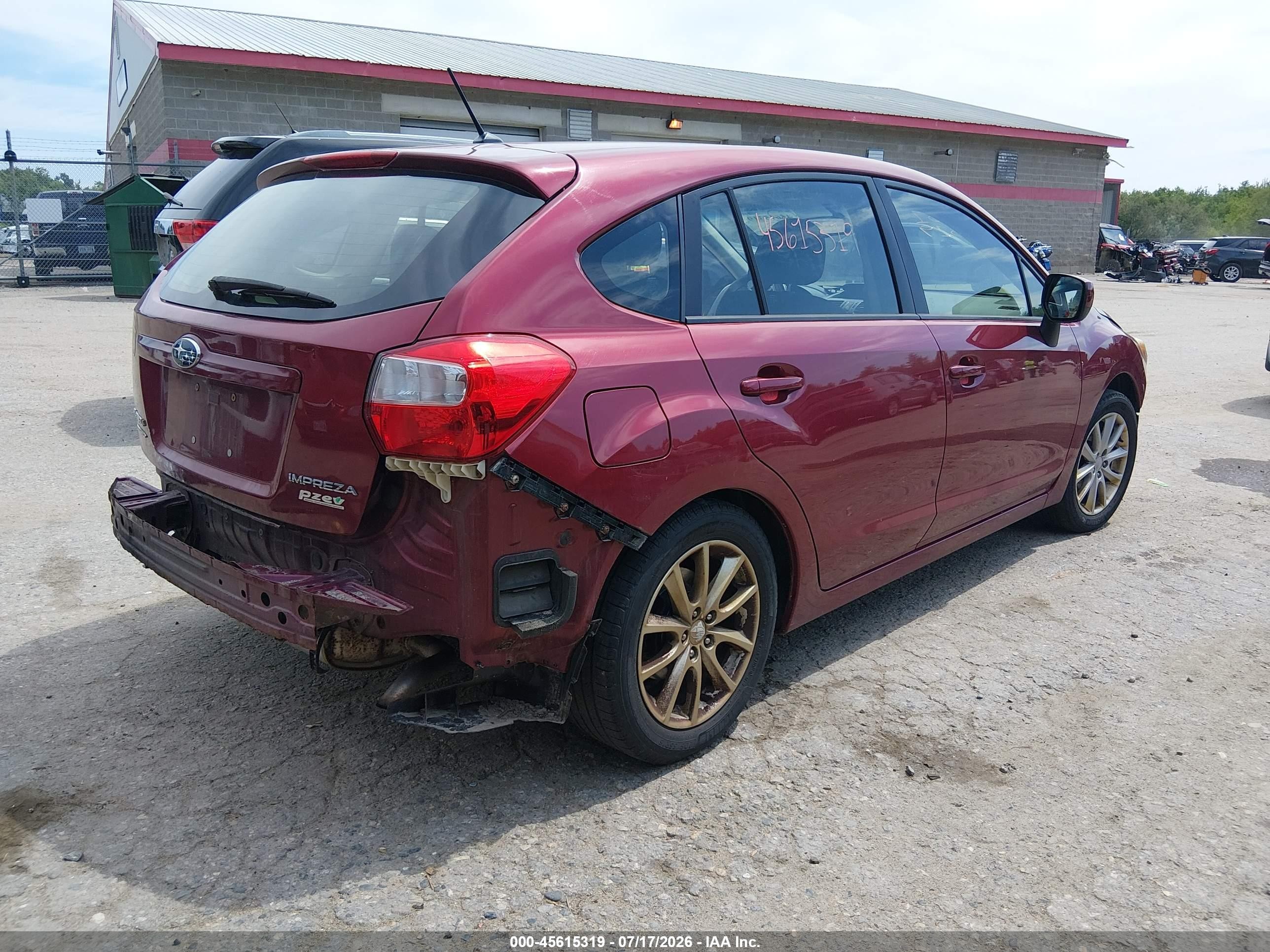 2014 Subaru Impreza 2.0i Premium Red vin: JF1GPAC6XE8214900