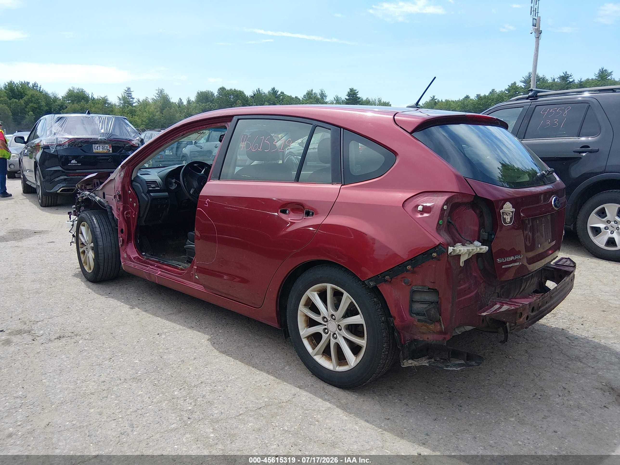 2014 Subaru Impreza 2.0i Premium Red vin: JF1GPAC6XE8214900