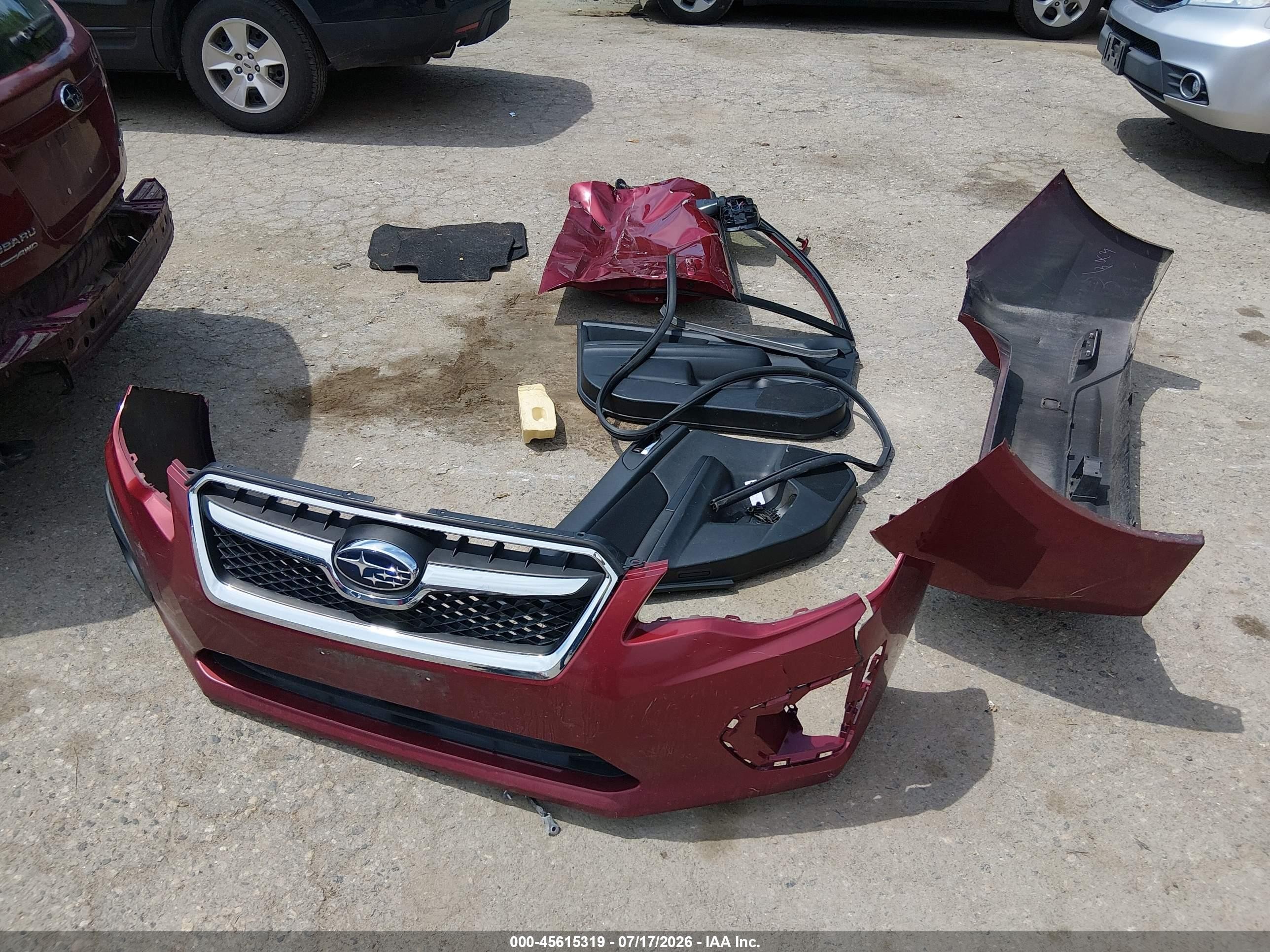 2014 Subaru Impreza 2.0i Premium Red vin: JF1GPAC6XE8214900