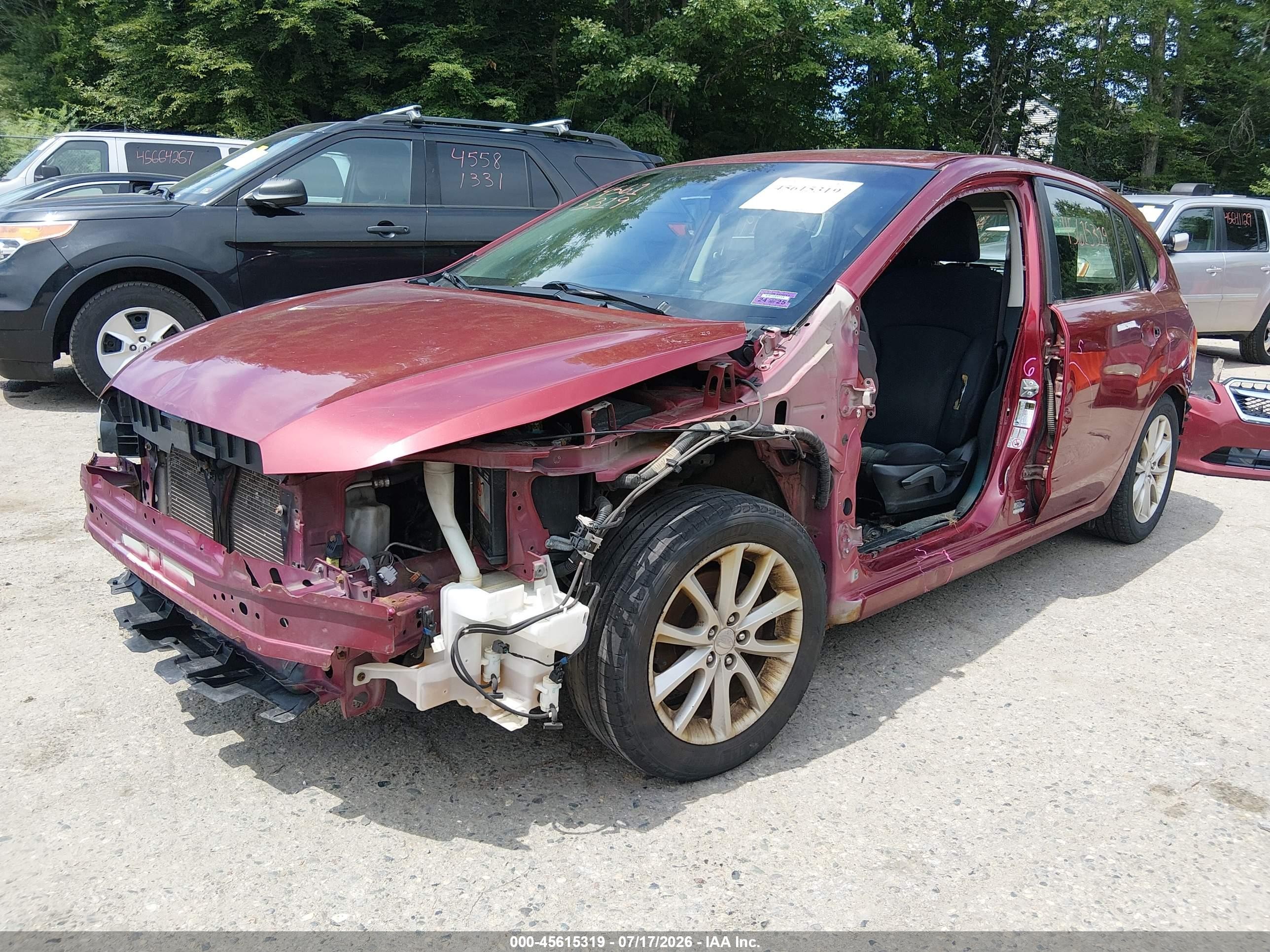 2014 Subaru Impreza 2.0i Premium Red vin: JF1GPAC6XE8214900