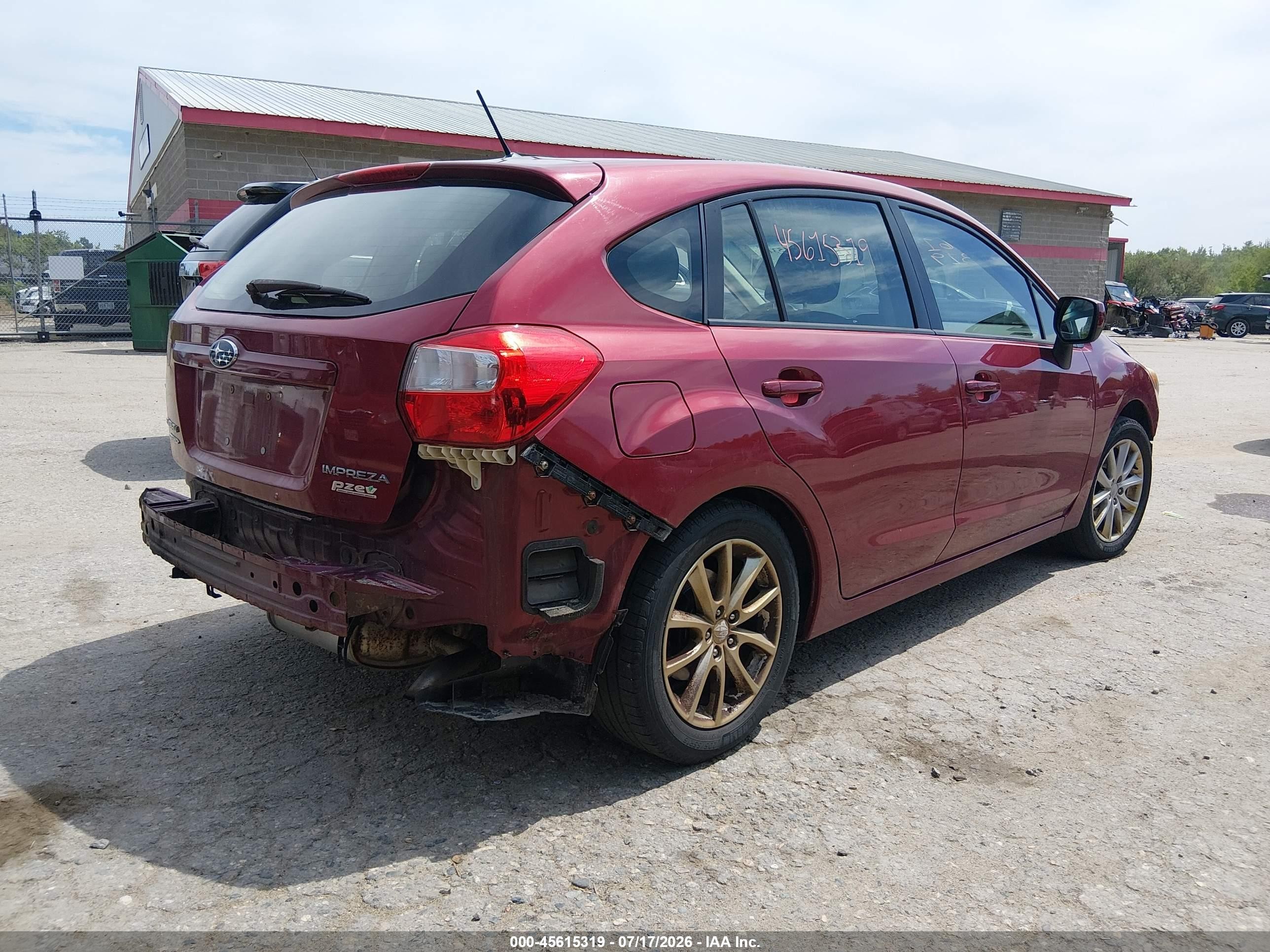 2014 Subaru Impreza 2.0i Premium Red vin: JF1GPAC6XE8214900