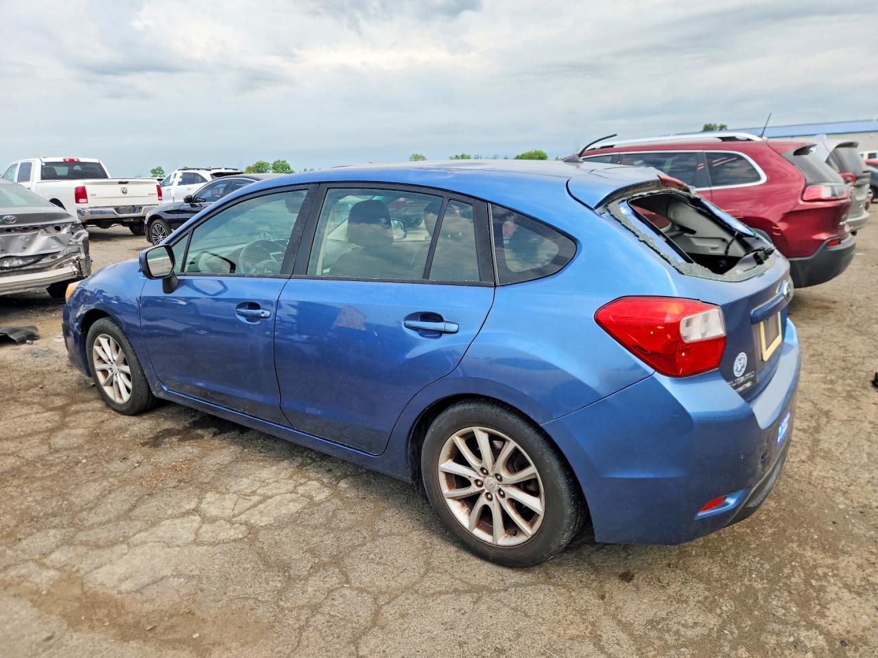 2014 Subaru Impreza Premium Blue vin: JF1GPAC6XE8220888