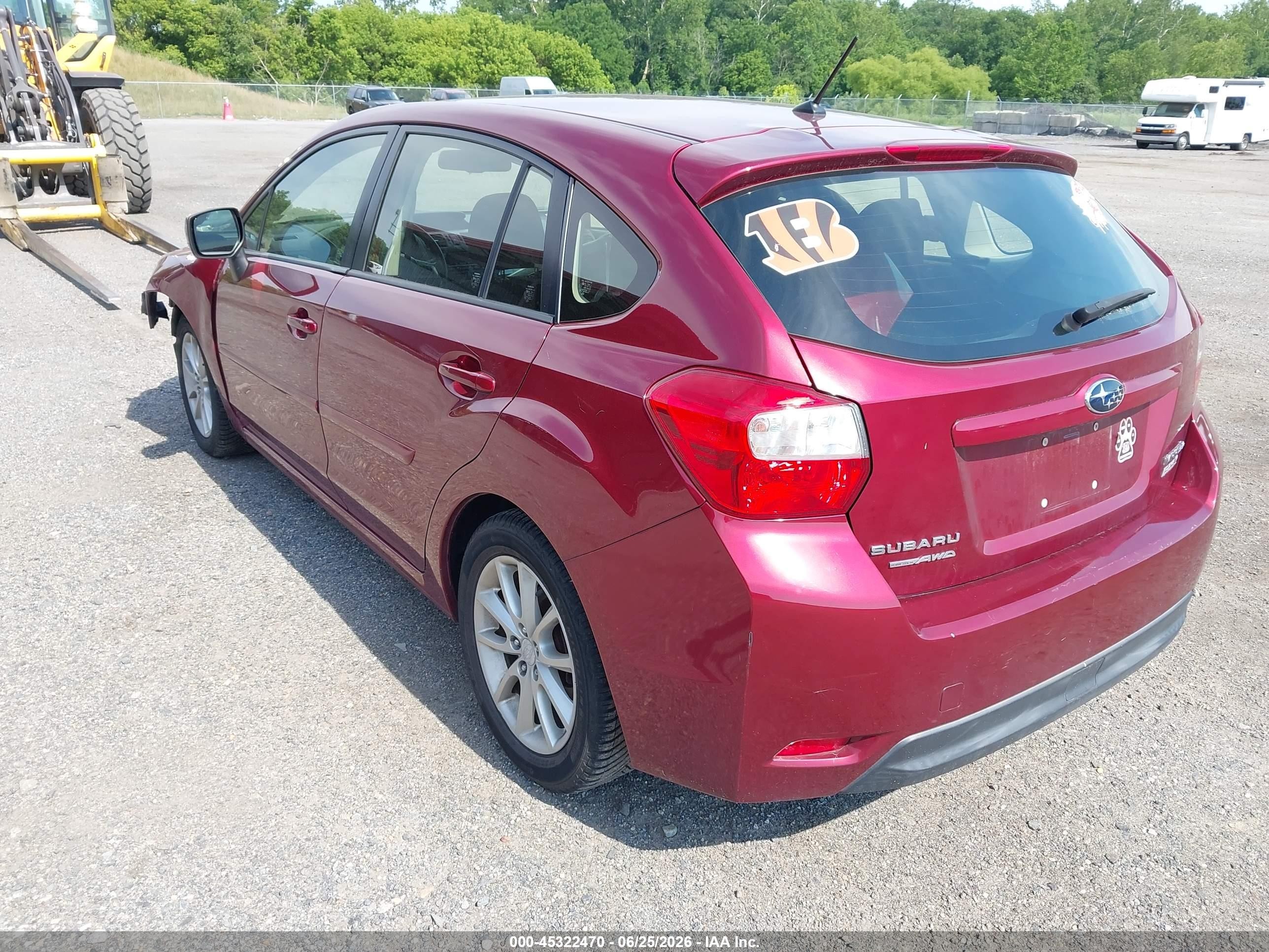 2014 Subaru Impreza 2.0i Premium Burgundy vin: JF1GPAC6XE8321803