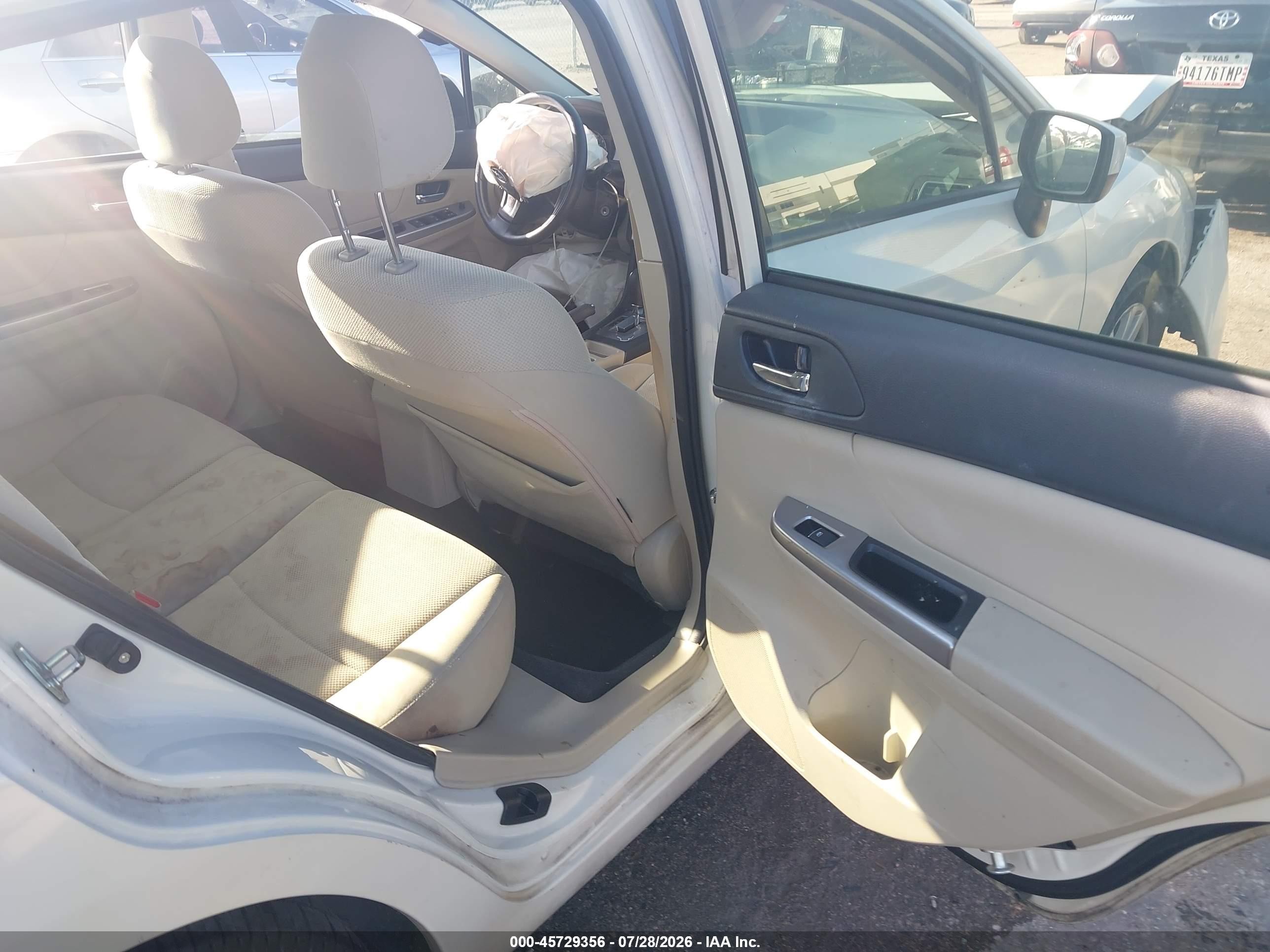 2015 Subaru Impreza 2.0i Premium White vin: JF1GPAC6XFH324623