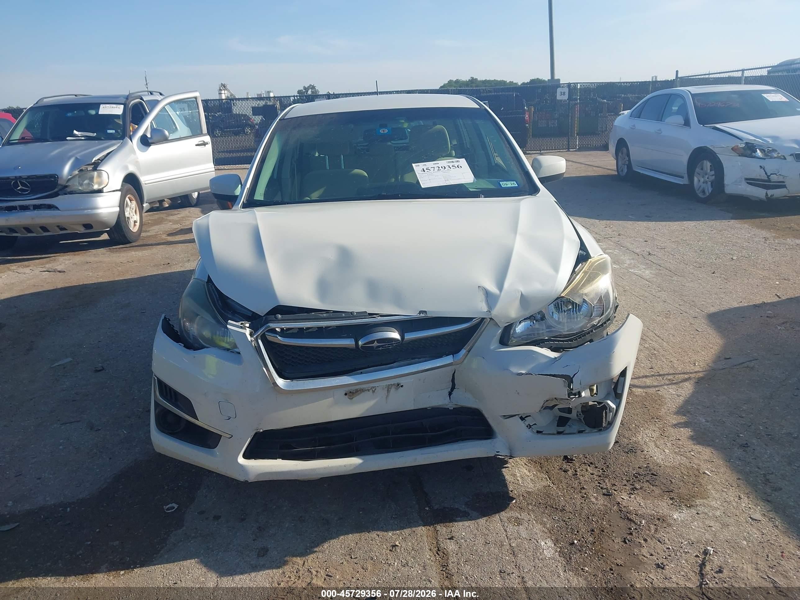 2015 Subaru Impreza 2.0i Premium White vin: JF1GPAC6XFH324623