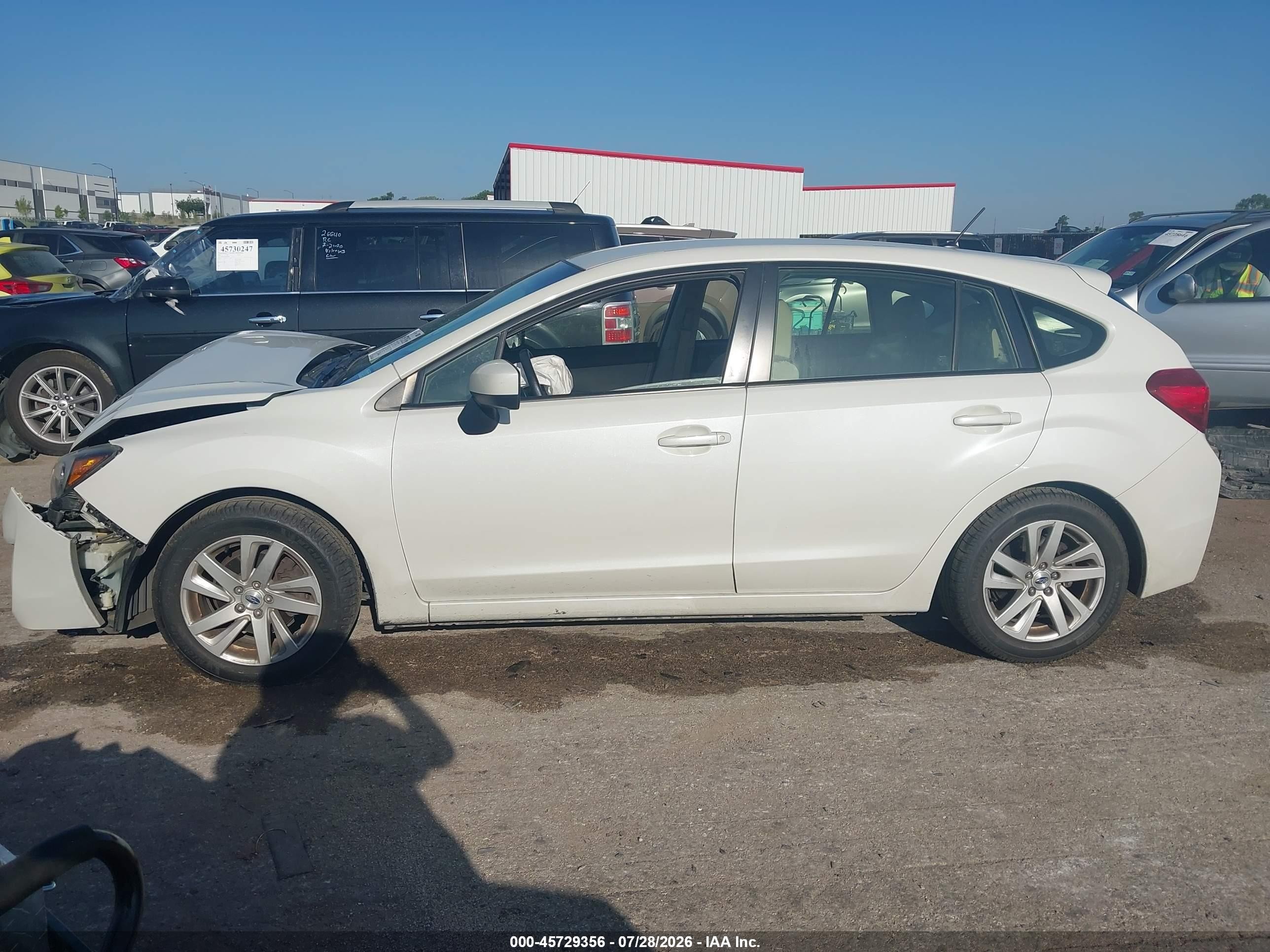 2015 Subaru Impreza 2.0i Premium White vin: JF1GPAC6XFH324623