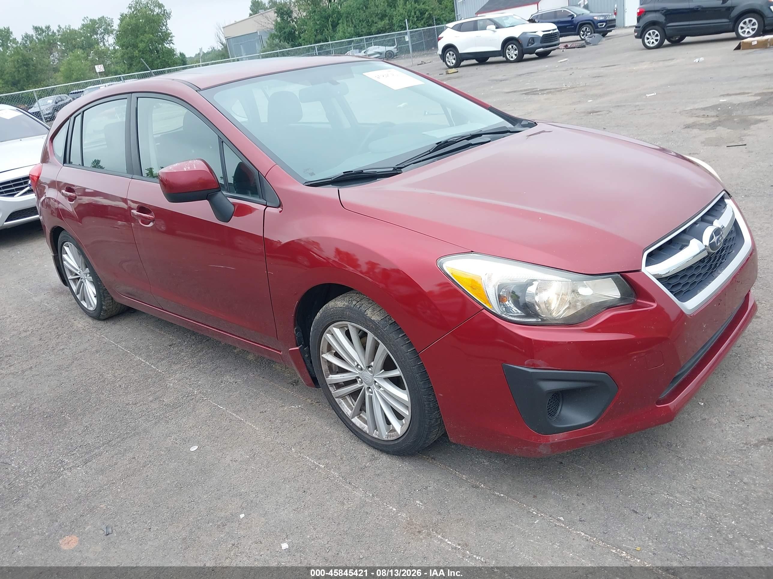 2012 Subaru Impreza 2.0i Premium Red vin: JF1GPAD60CH211998