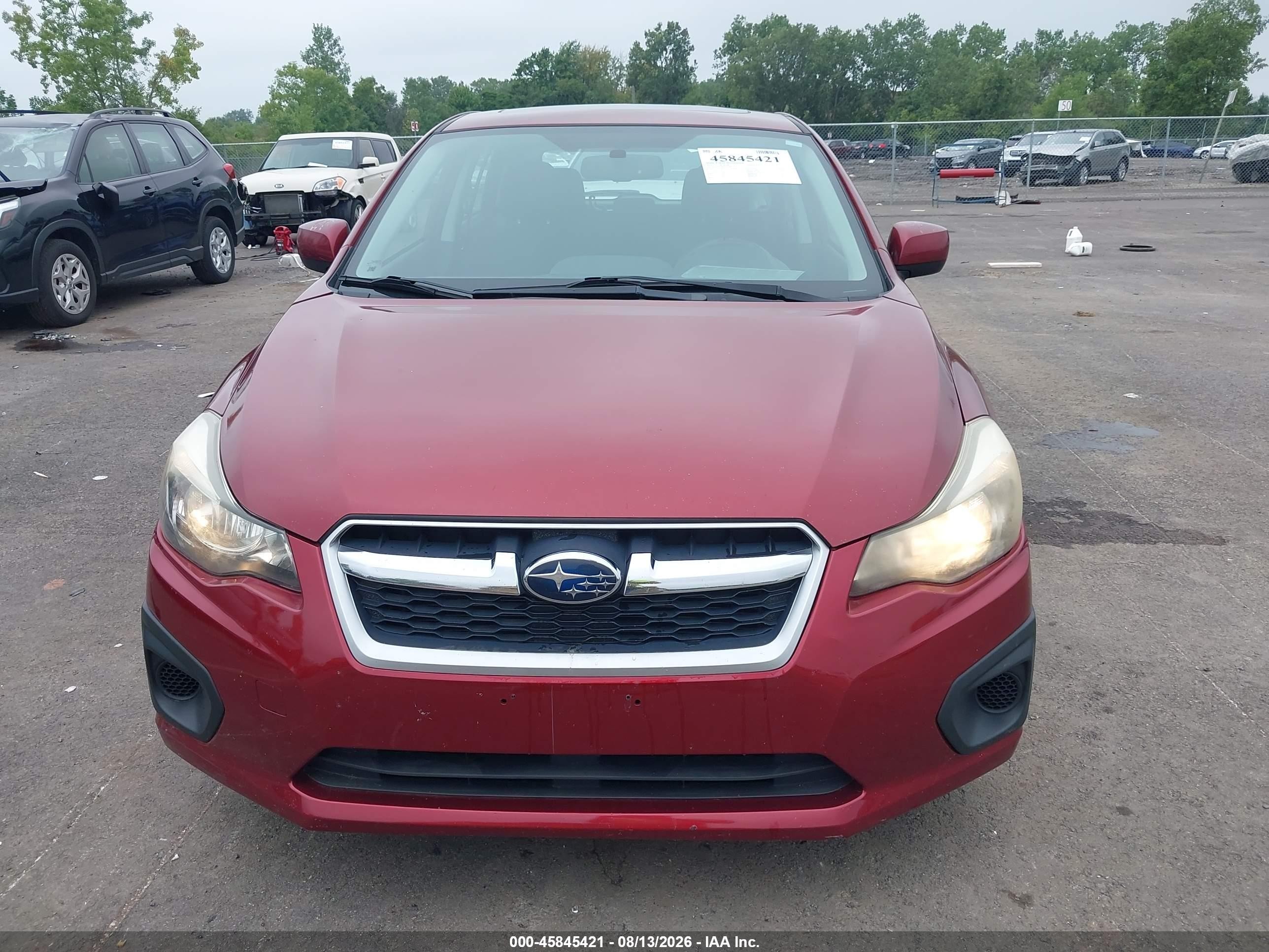 2012 Subaru Impreza 2.0i Premium Red vin: JF1GPAD60CH211998