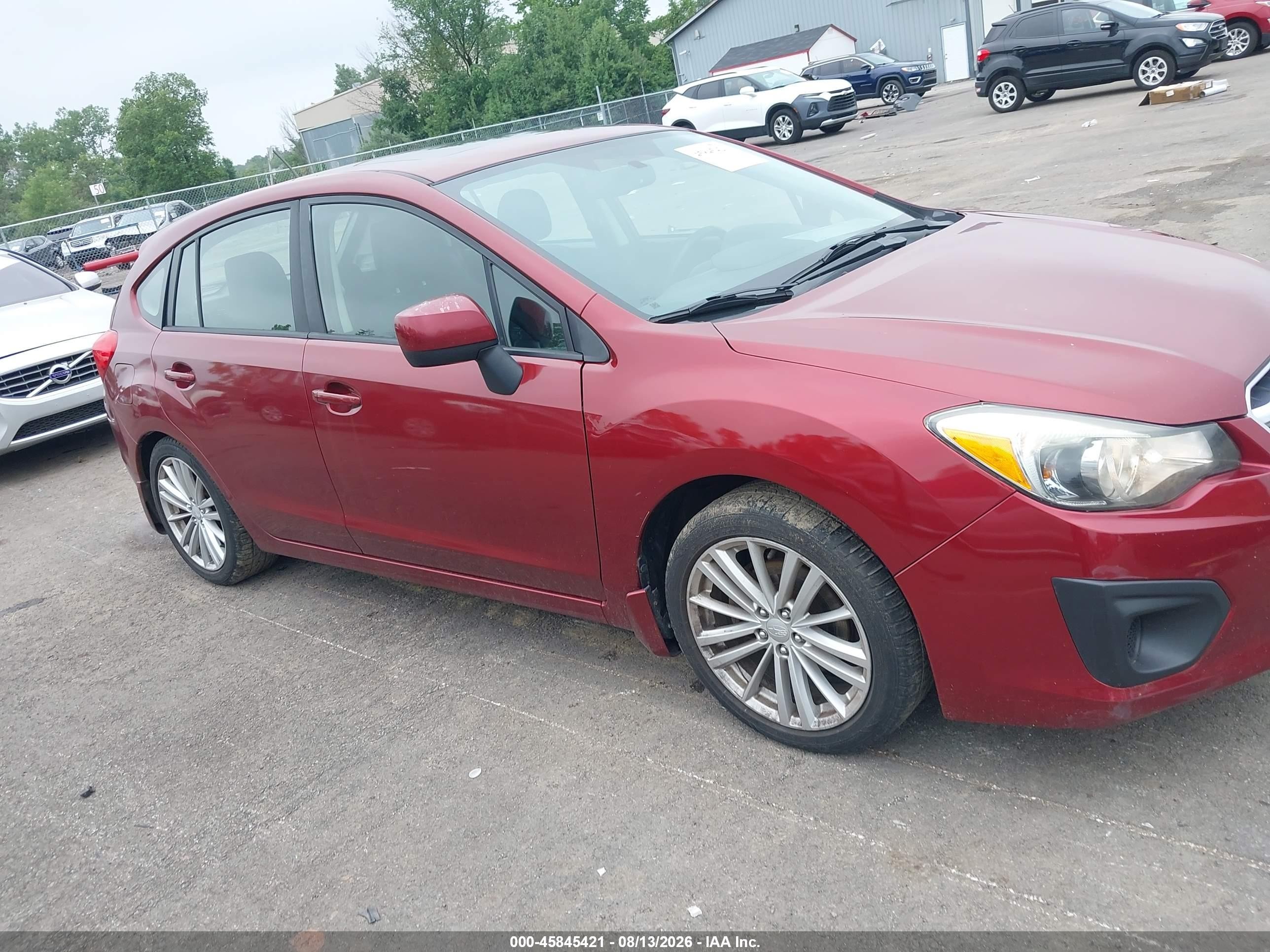 2012 Subaru Impreza 2.0i Premium Red vin: JF1GPAD60CH211998