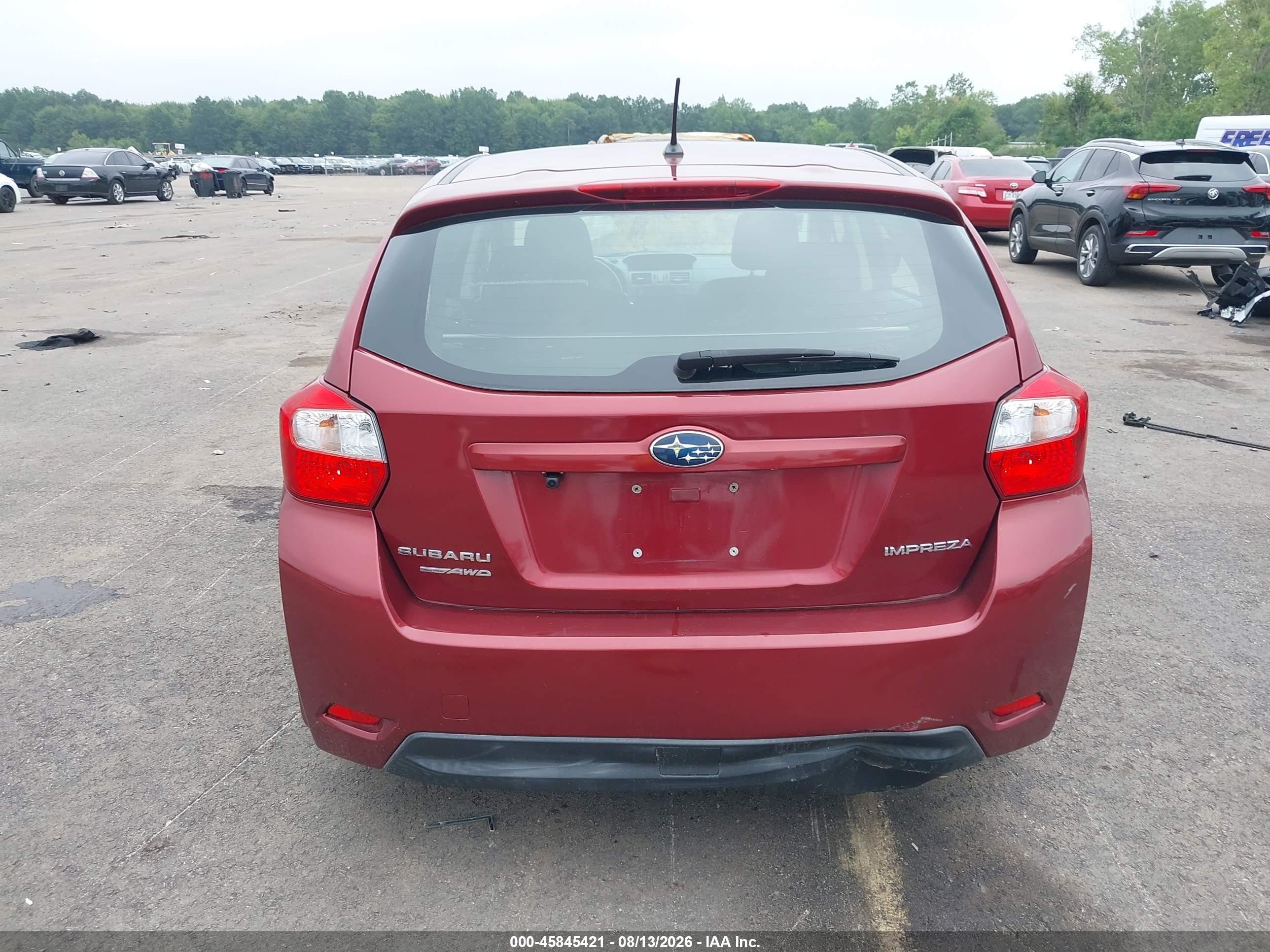 2012 Subaru Impreza 2.0i Premium Red vin: JF1GPAD60CH211998