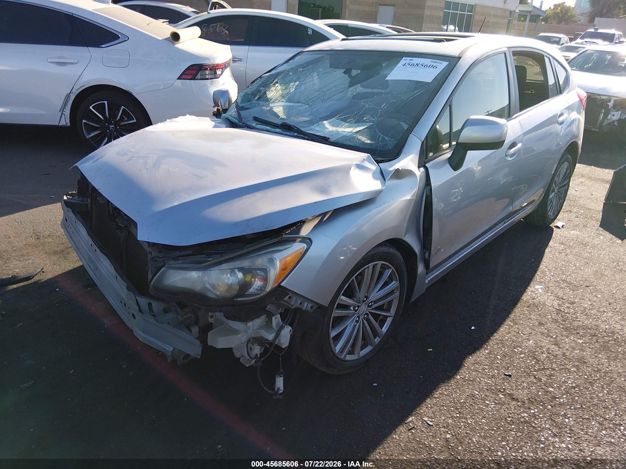 2013 Subaru Impreza 2.0i Premium Silver vin: JF1GPAD60D1807994