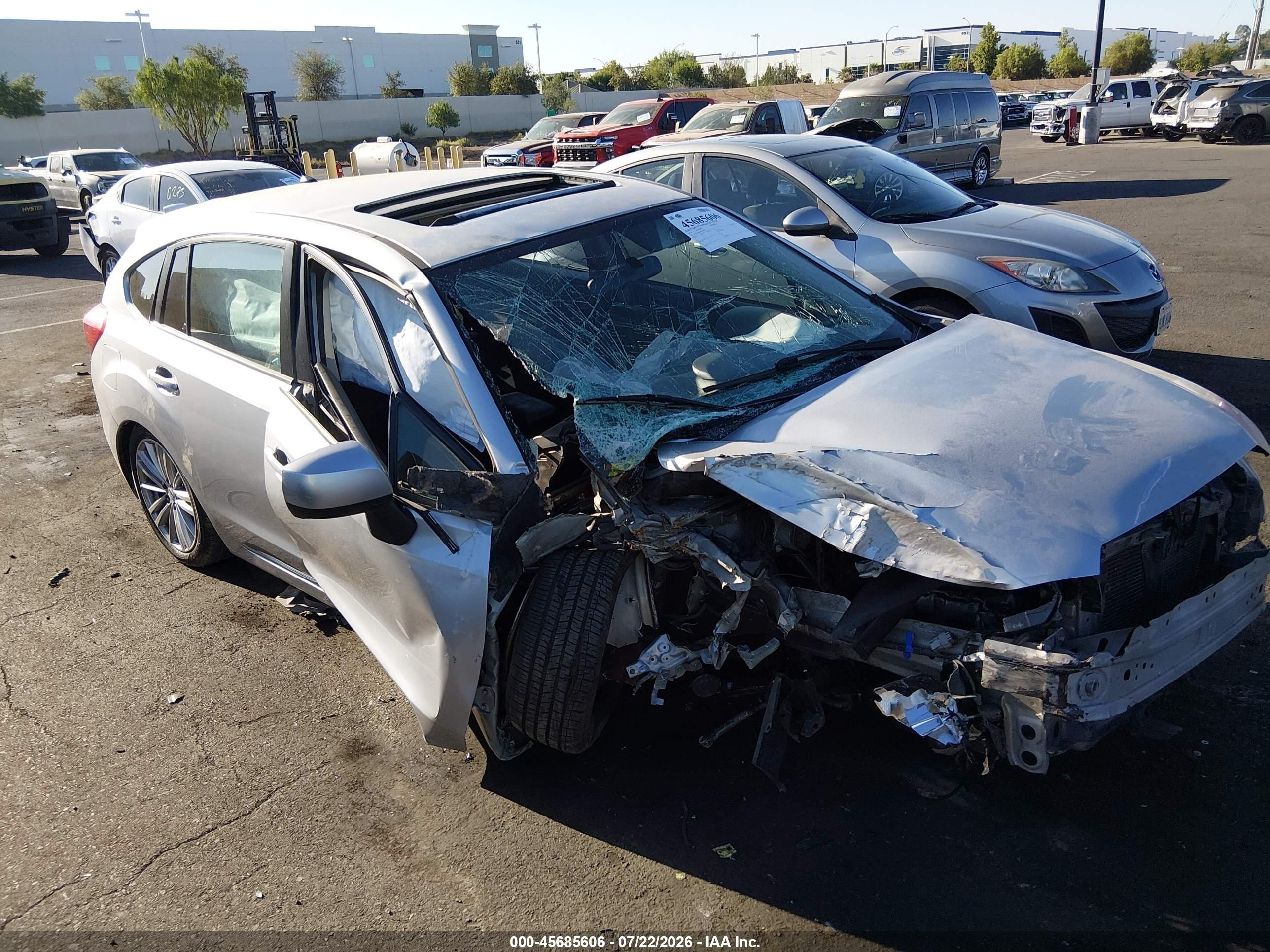 2013 Subaru Impreza 2.0i Premium Silver vin: JF1GPAD60D1807994