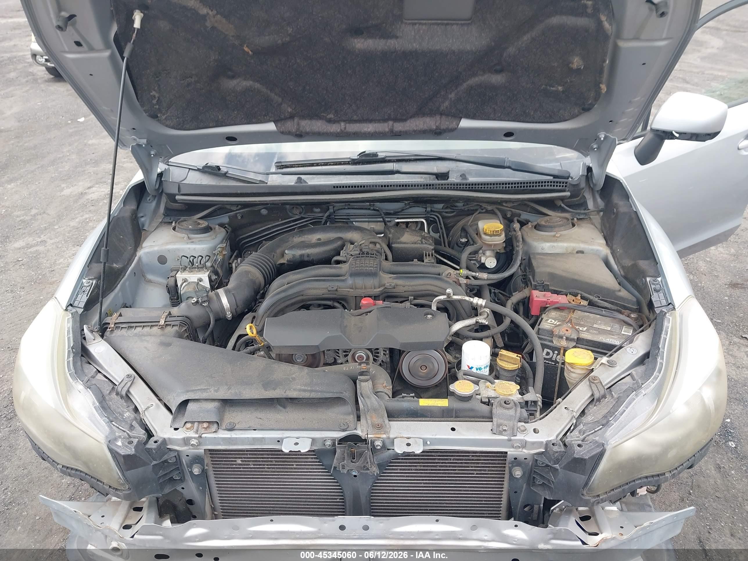 2012 Subaru Impreza 2.0i Premium Silver vin: JF1GPAD61CH203005