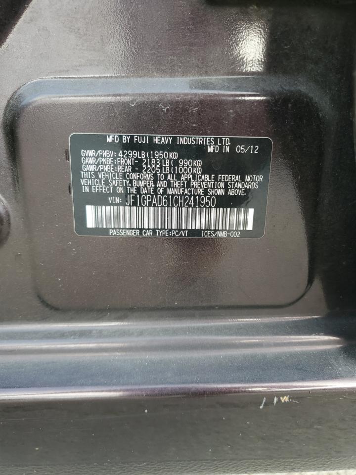 2012 Subaru Impreza Premium   Purple vin: JF1GPAD61CH241950