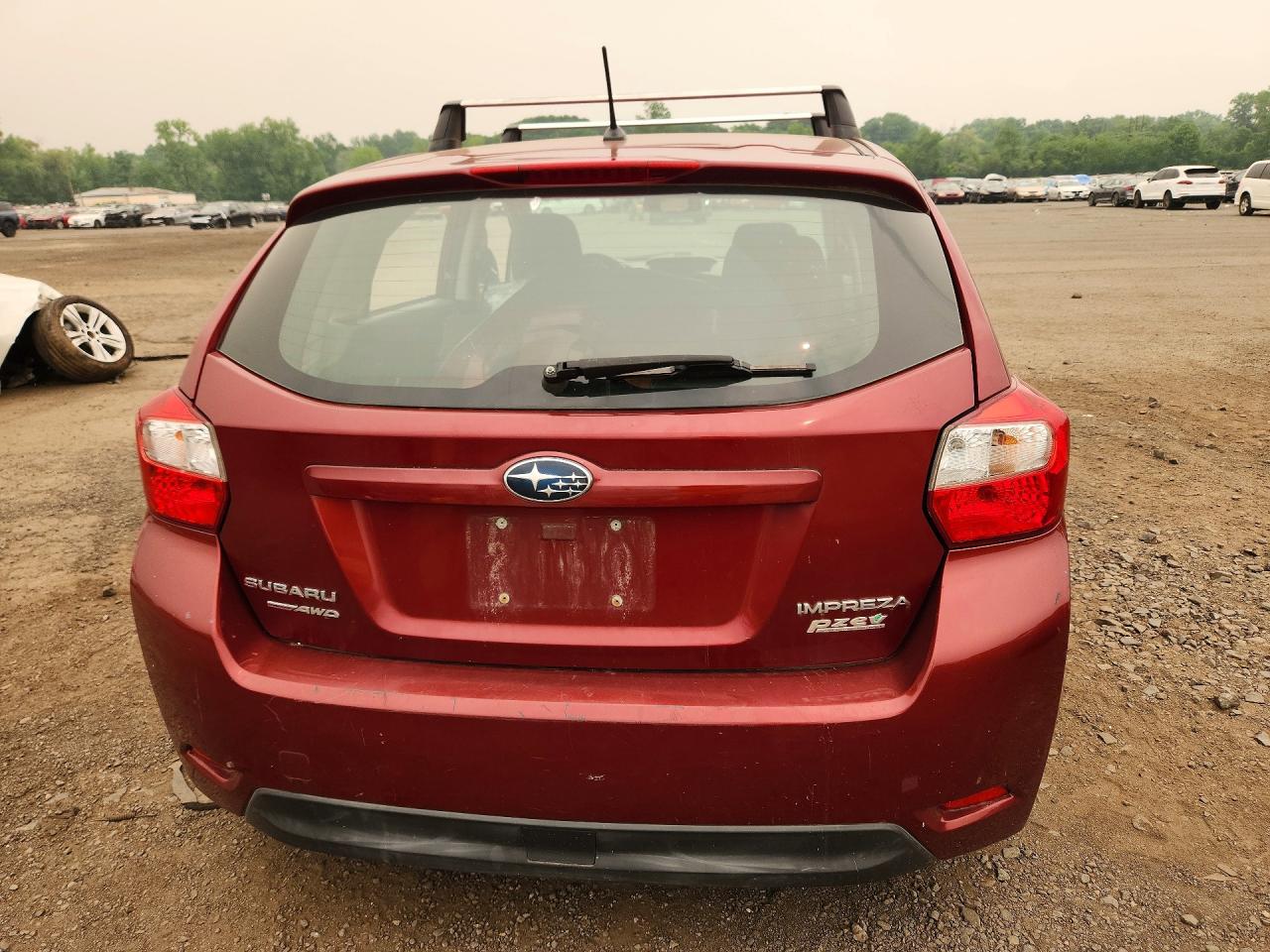 2012 Subaru Impreza Premium Burgundy vin: JF1GPAD62CH233825