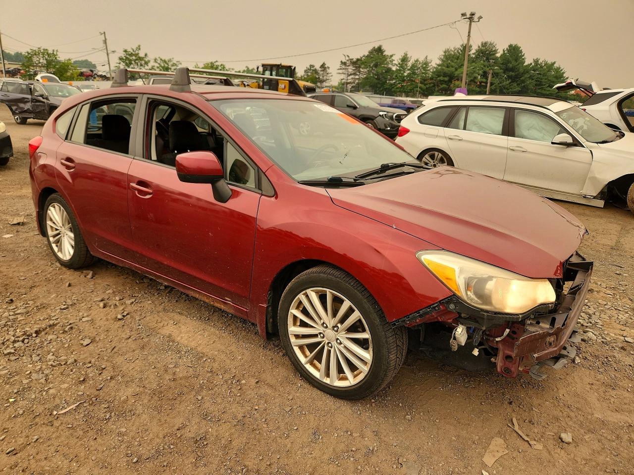 2012 Subaru Impreza Premium Burgundy vin: JF1GPAD62CH233825