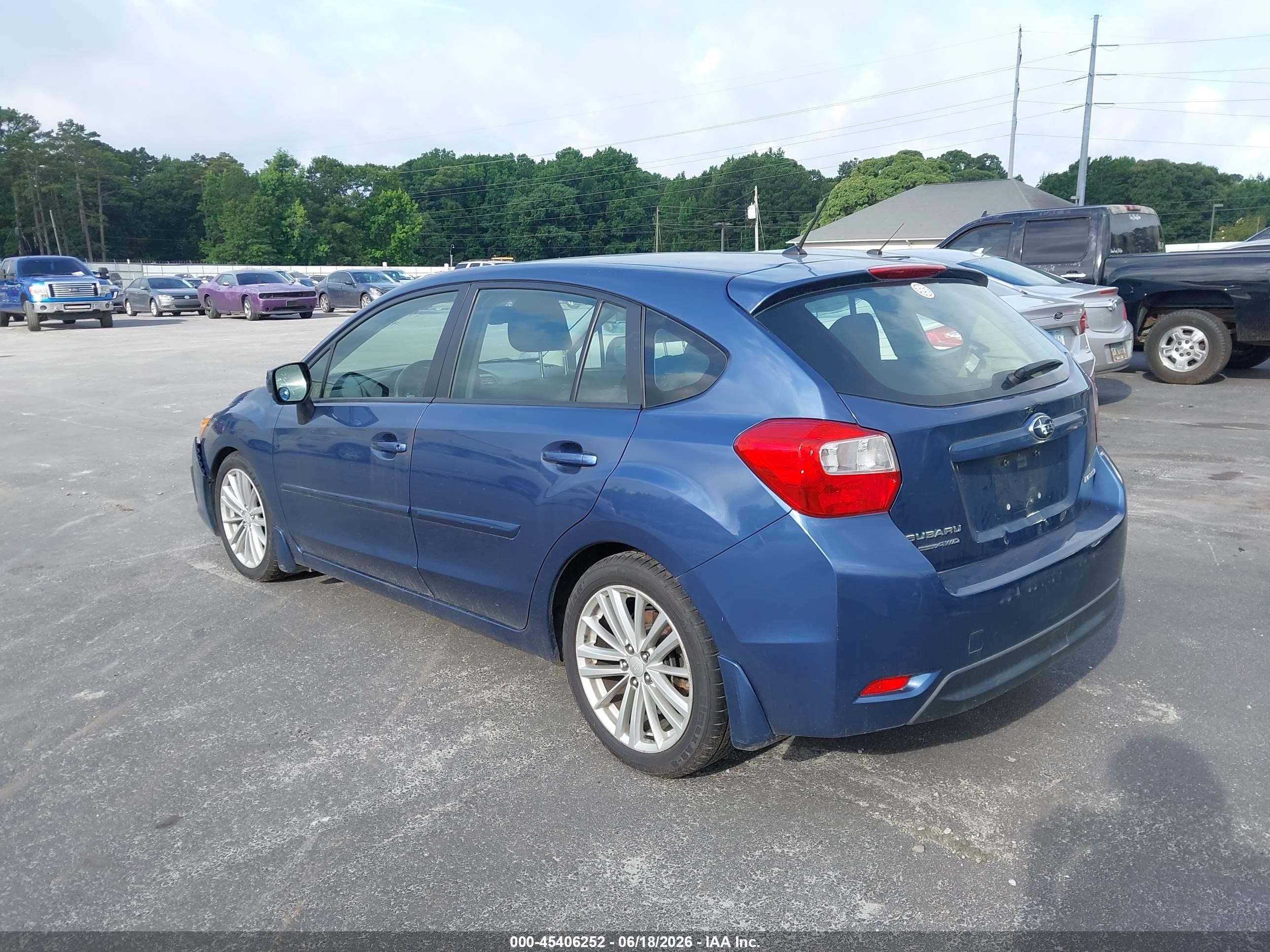 2012 Subaru Impreza 2.0i Premium Blue vin: JF1GPAD63CH228522
