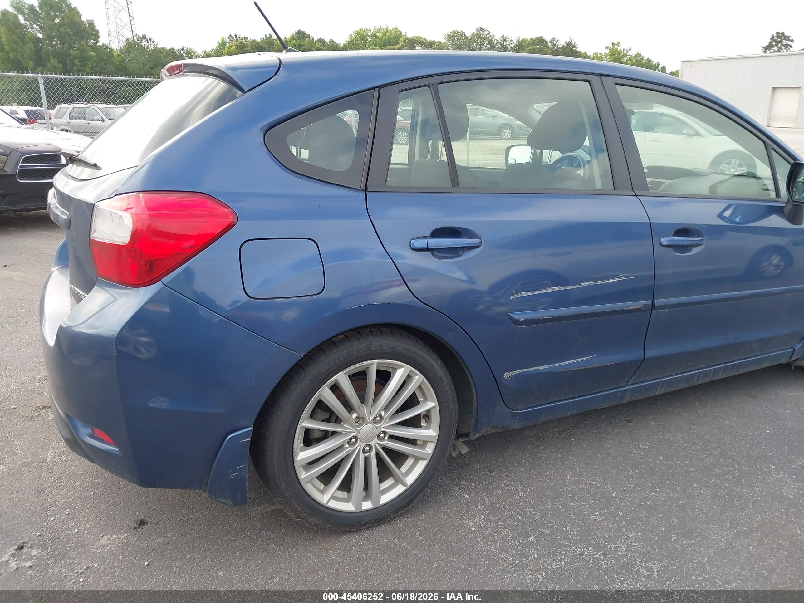 2012 Subaru Impreza 2.0i Premium Blue vin: JF1GPAD63CH228522