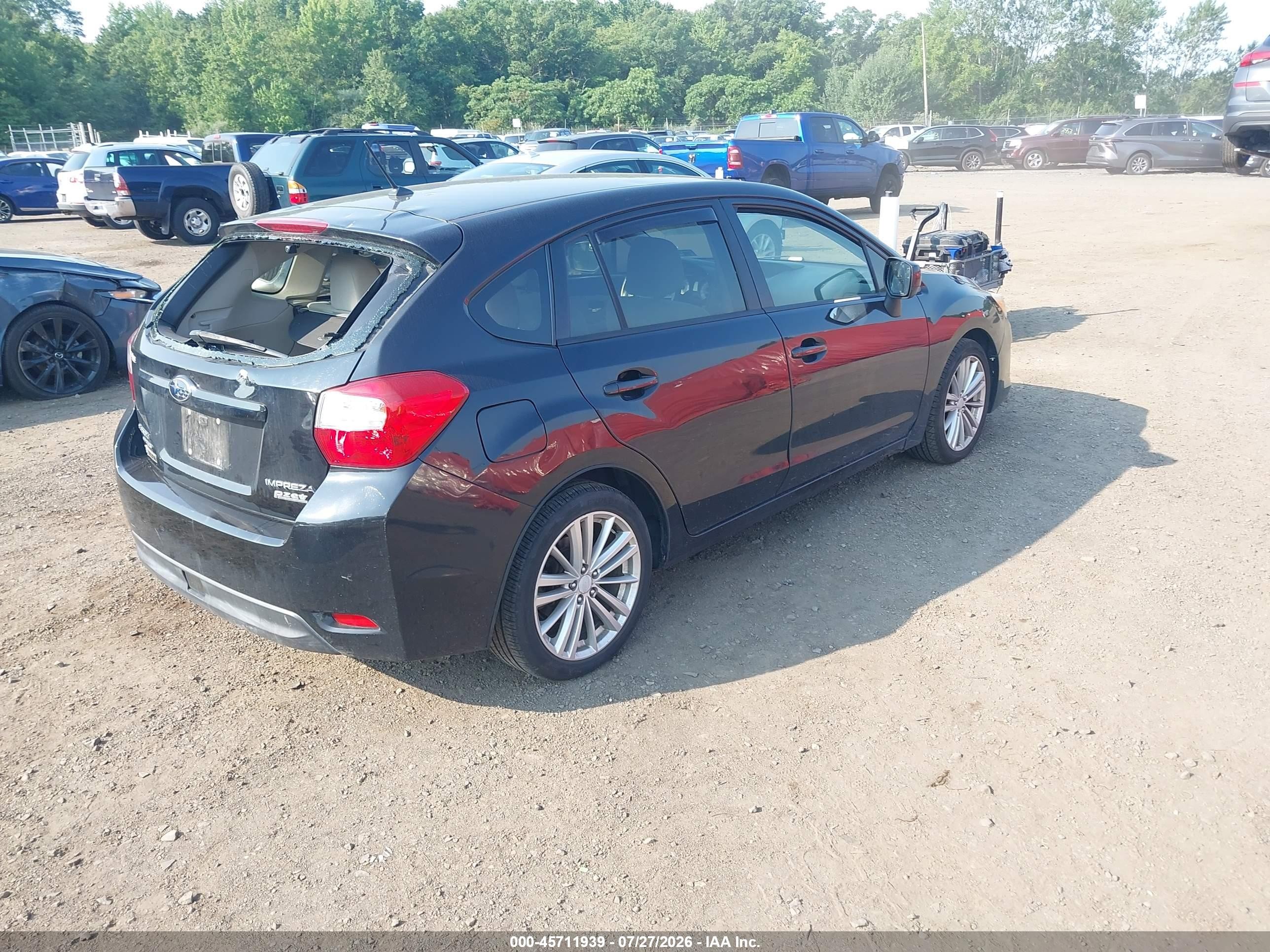 2013 Subaru Impreza 2.0i Premium Black vin: JF1GPAD63D2897037