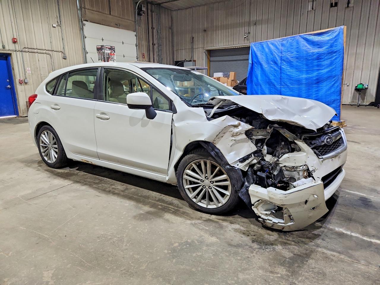 2012 Subaru Impreza Premium White vin: JF1GPAD64CG227742