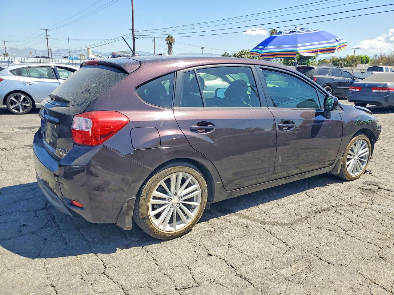 2013 Subaru Impreza Premium Burgundy vin: JF1GPAD64D2867089