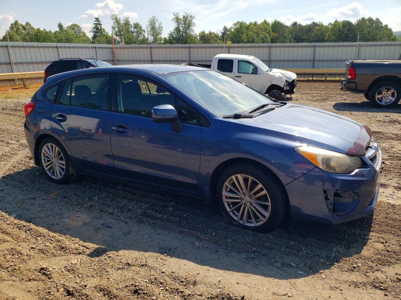 2013 Subaru Impreza Premium Blue vin: JF1GPAD64DH208457