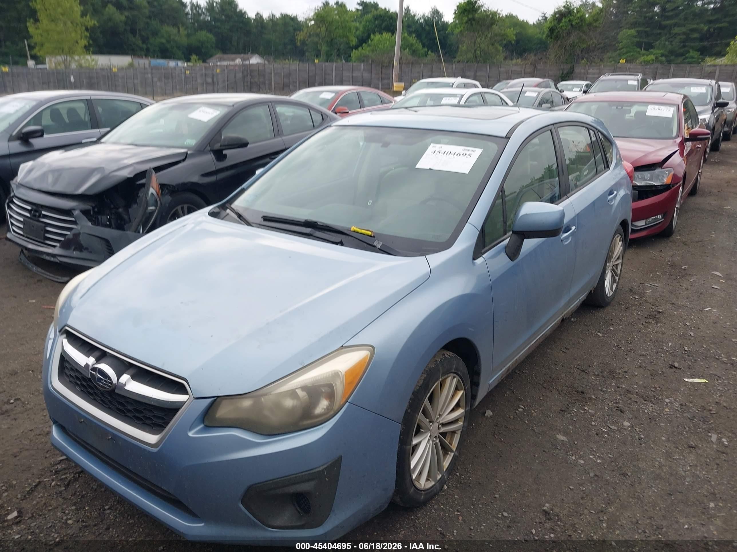 2012 Subaru Impreza 2.0i Premium Синий vin: JF1GPAD65CG200016