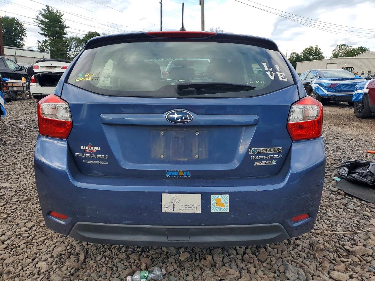 2012 Subaru Impreza Premium Blue vin: JF1GPAD65CG242976