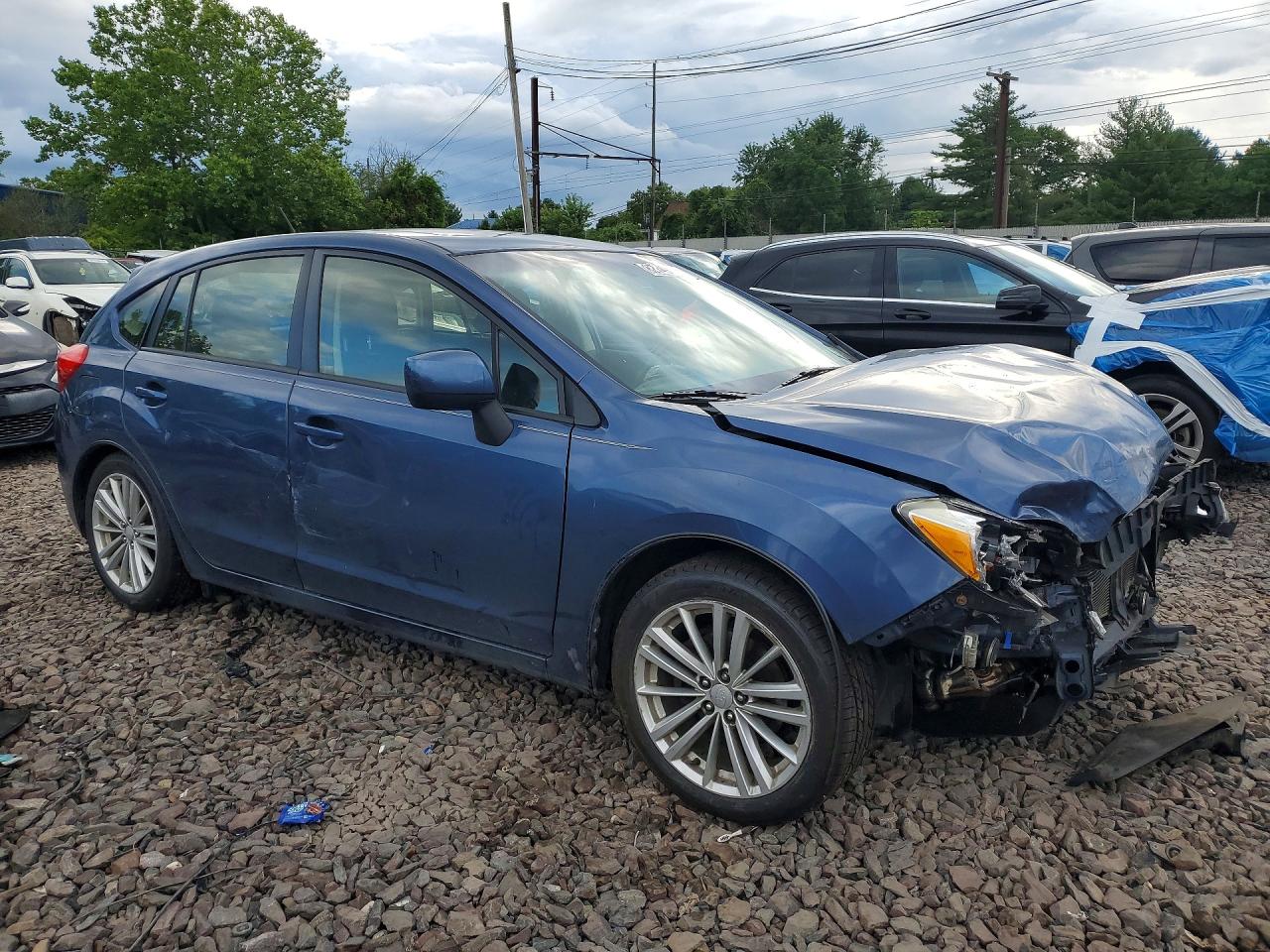2012 Subaru Impreza Premium Blue vin: JF1GPAD65CG242976