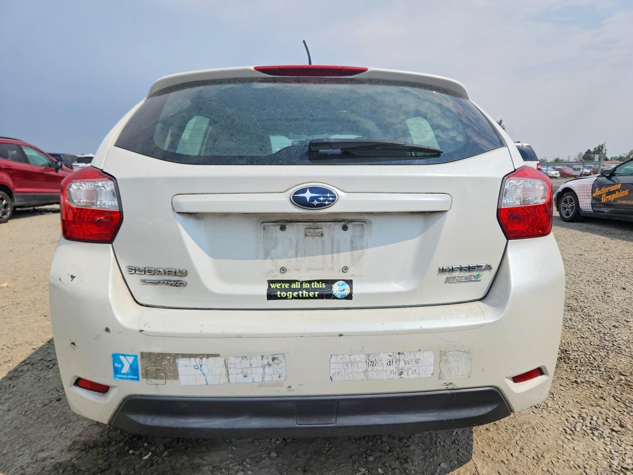 2014 Subaru Impreza Premium White vin: JF1GPAD65E8259287