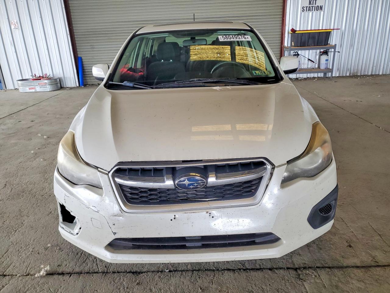 2014 Subaru Impreza White vin: JF1GPAD65EH335087