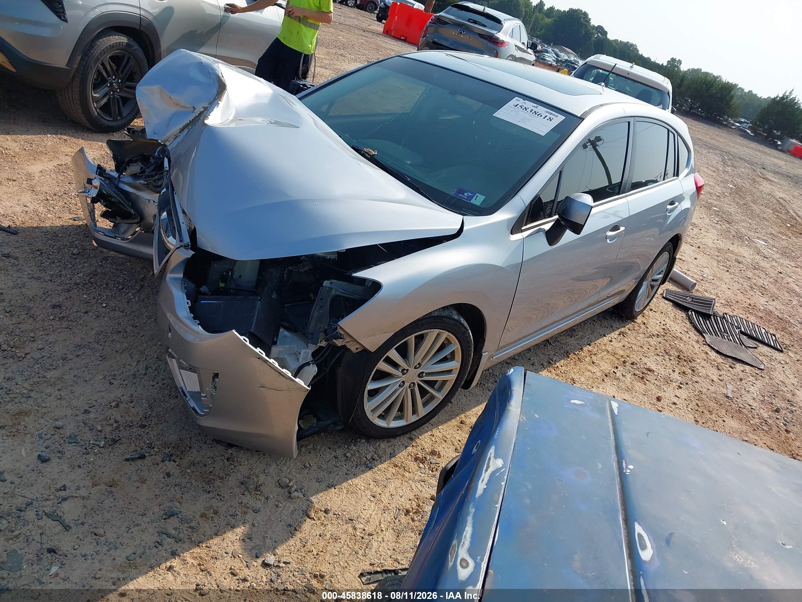 2013 Subaru Impreza 2.0i Premium Silver vin: JF1GPAD66D2888820