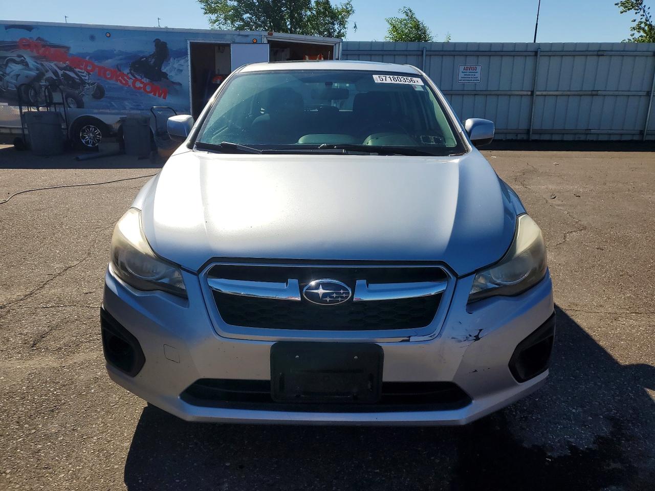 2013 Subaru Impreza Premium Серебряный vin: JF1GPAD67D1813338