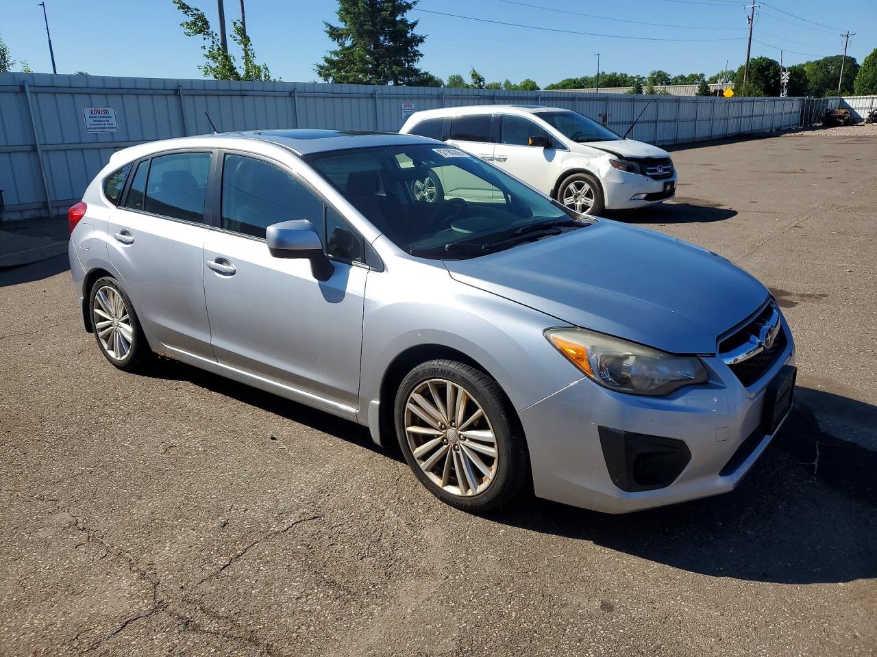 2013 Subaru Impreza Premium Серебряный vin: JF1GPAD67D1813338