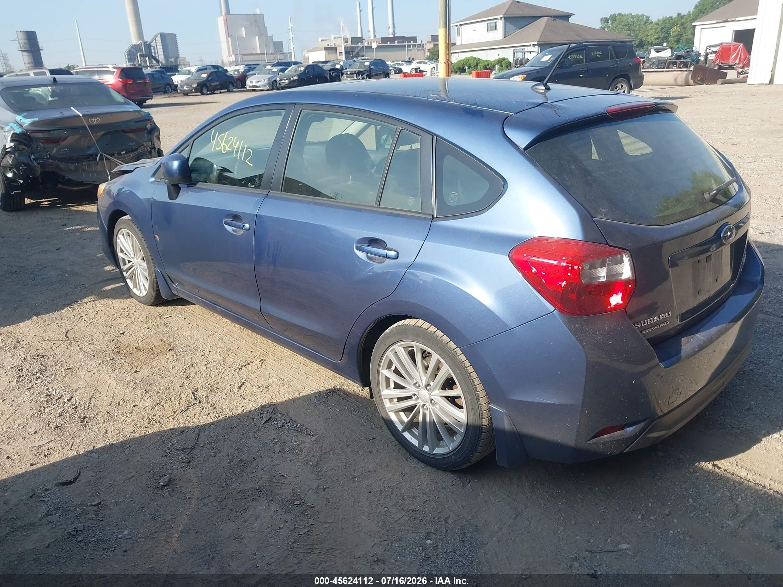 2013 Subaru Impreza 2.0i Premium Blue vin: JF1GPAD67D2218533