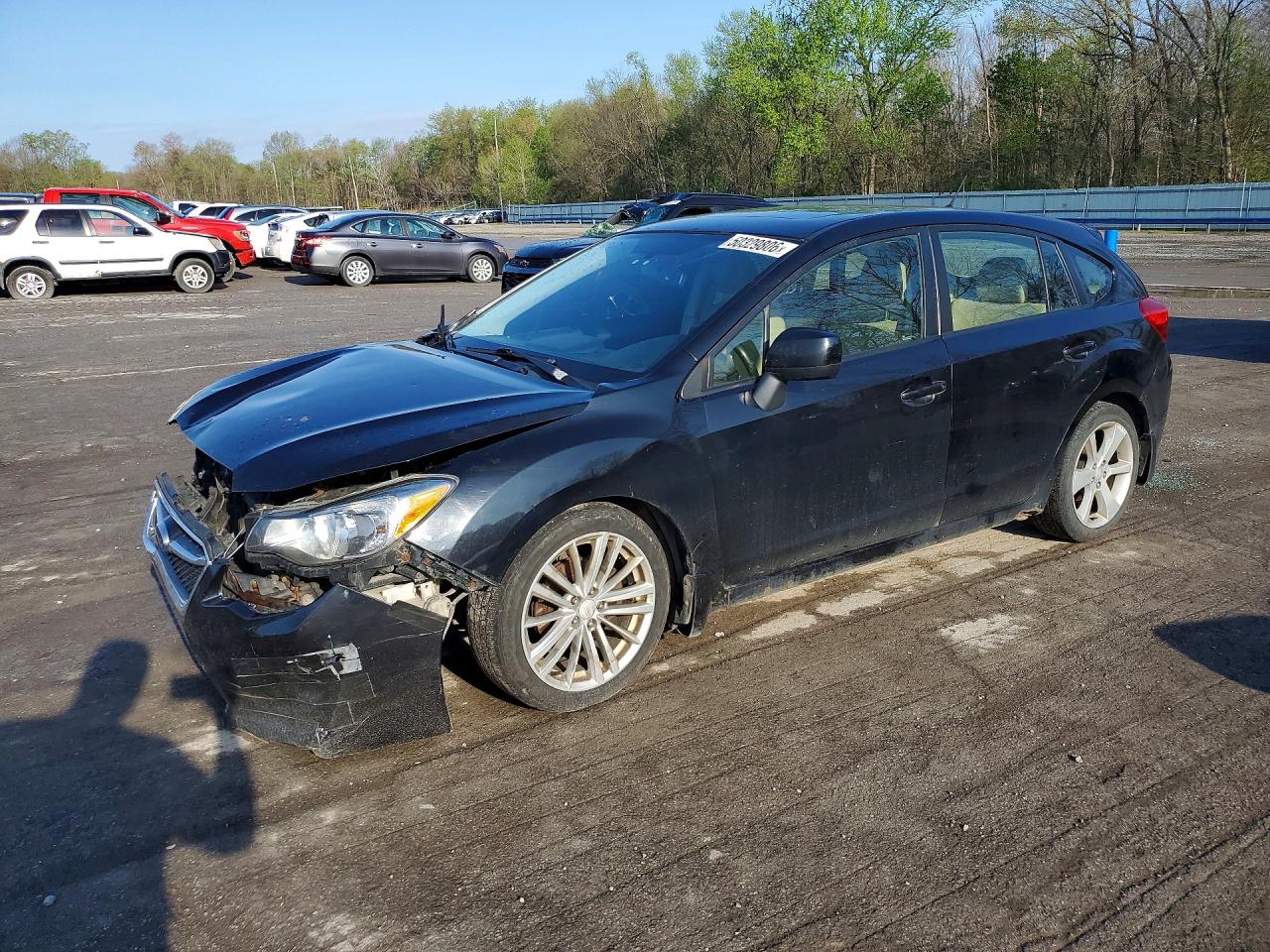 2013 Subaru Impreza Premium Black vin: JF1GPAD67DH211028
