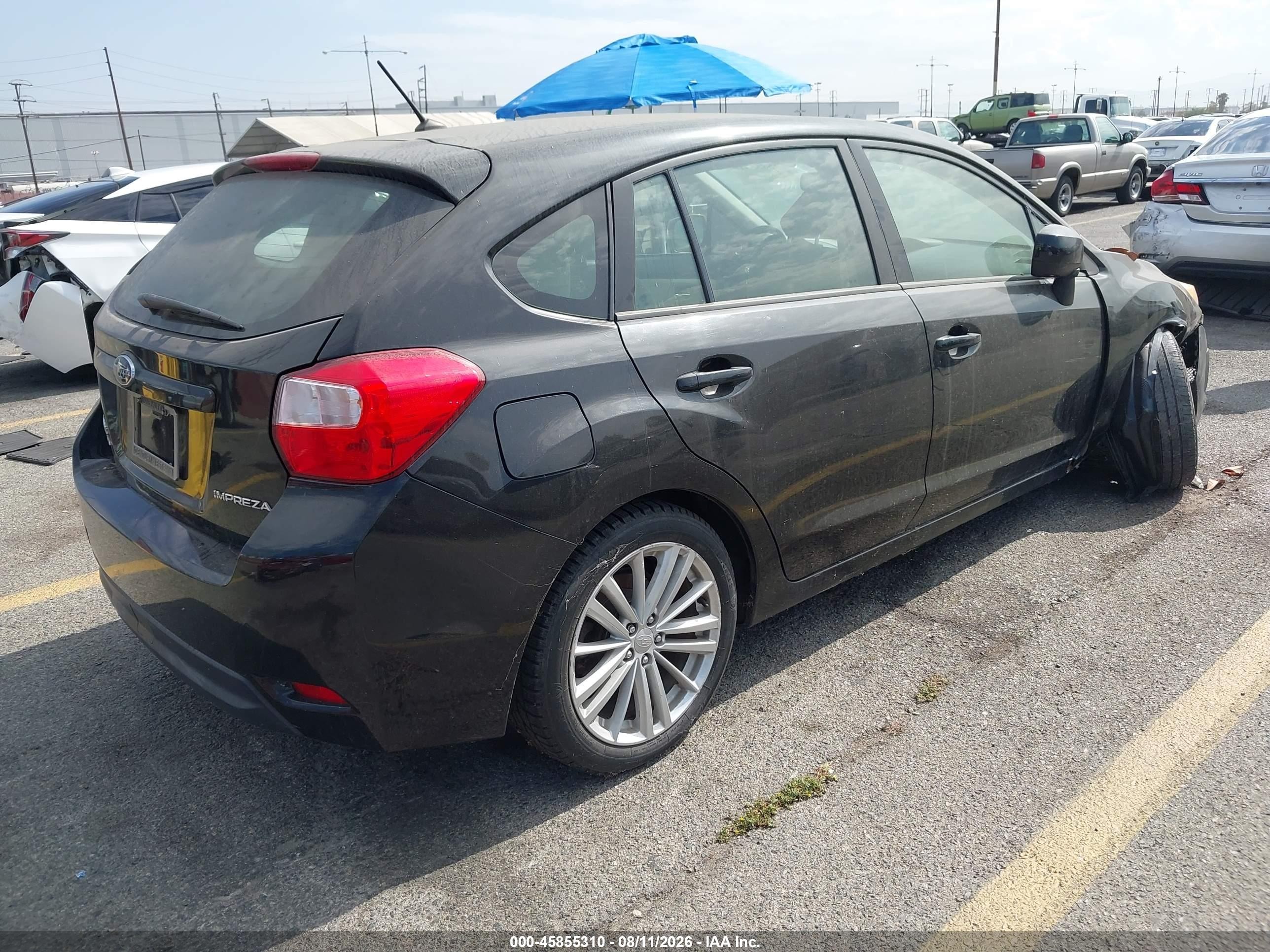 2012 Subaru Impreza 2.0i Premium Black vin: JF1GPAD68CH217094