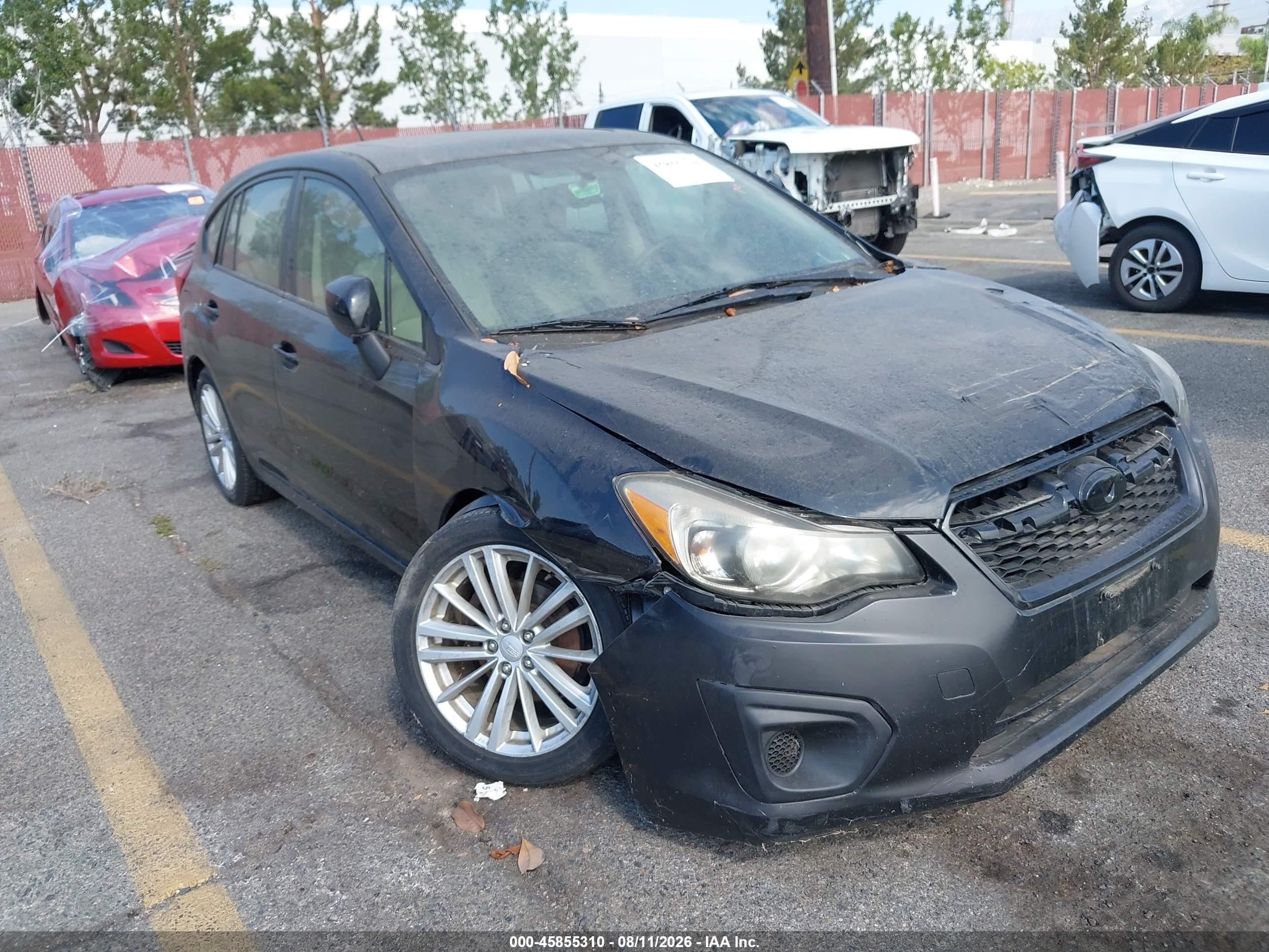 2012 Subaru Impreza 2.0i Premium Black vin: JF1GPAD68CH217094