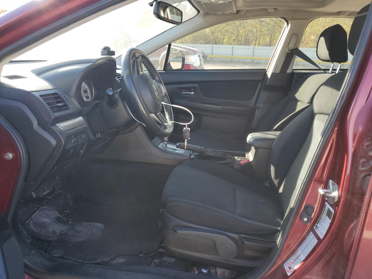 2012 Subaru Impreza Premium Burgundy vin: JF1GPAD68CH239385