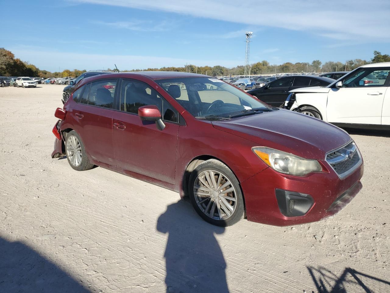2012 Subaru Impreza Premium Burgundy vin: JF1GPAD68CH239385