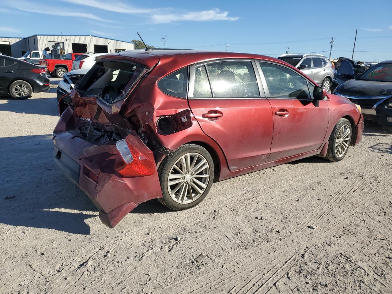 2012 Subaru Impreza Premium Burgundy vin: JF1GPAD68CH239385