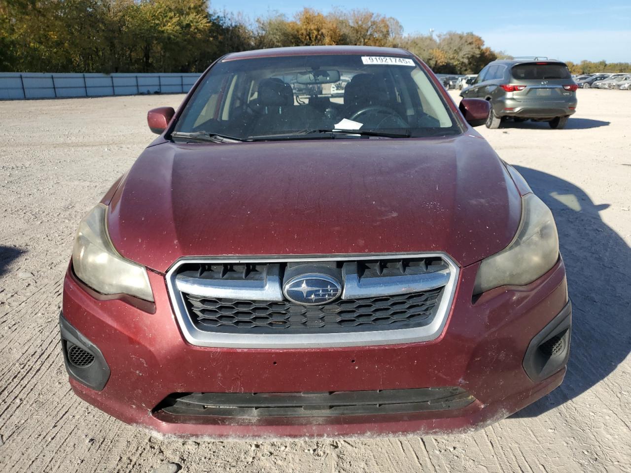 2012 Subaru Impreza Premium Burgundy vin: JF1GPAD68CH239385